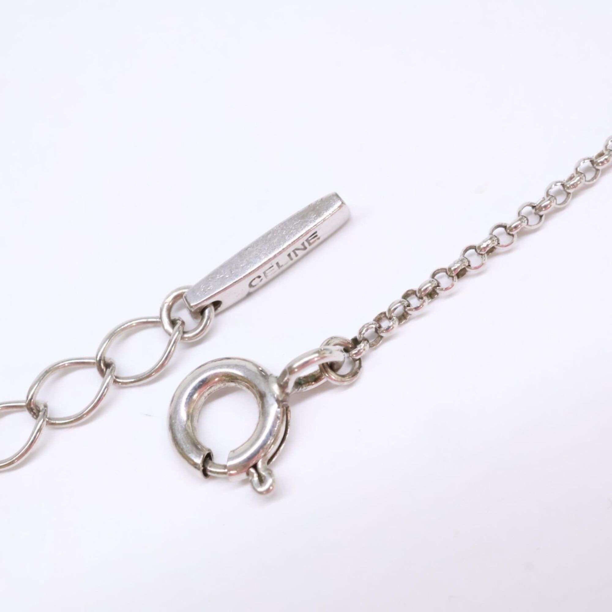 Celine CELINE Silver 925 Rhinestone Horseshoe Necklace for Women Size ONE SIZE - 7 Thumbnail