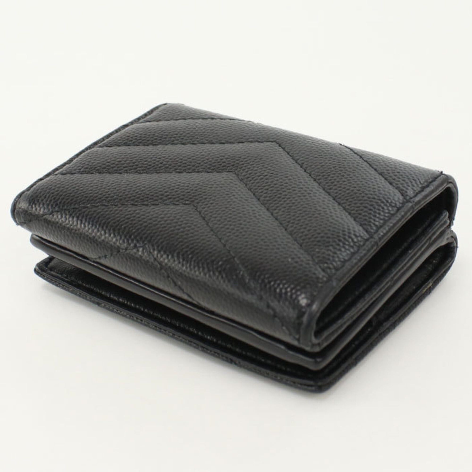 Saint Laurent Paris Saint Laurent Tri-fold Wallet 668274 Origami Tiny YSL Monogram Women's Black Size ONE SIZE - 2 Thumbnail