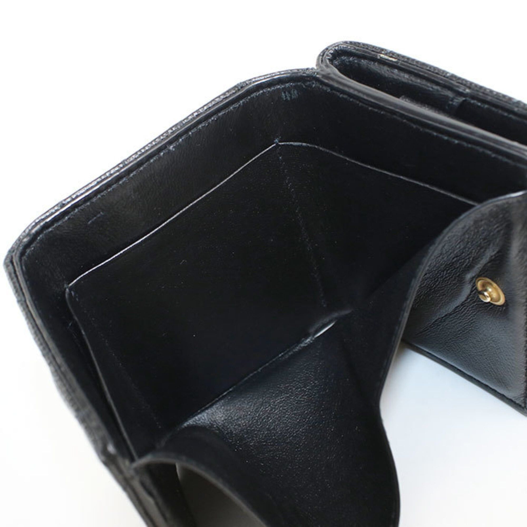 Saint Laurent Paris Saint Laurent Tri-fold Wallet 668274 Origami Tiny YSL Monogram Women's Black Size ONE SIZE - 4 Thumbnail