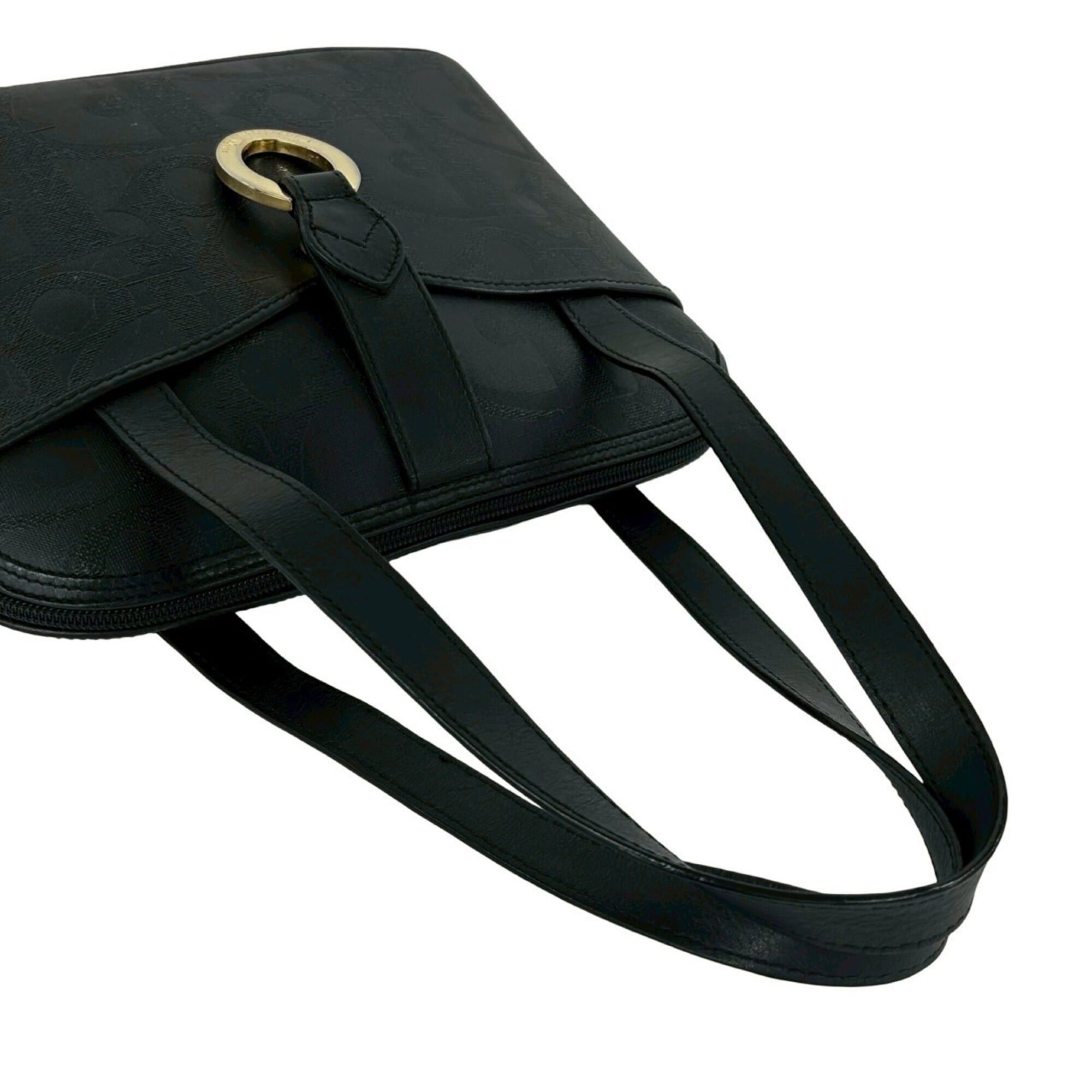 Dior Christian Dior Vintage Logo Hardware Leather Handbag Tote Bag Mini Boston Black 83742 Size ONE SIZE - 4 Thumbnail