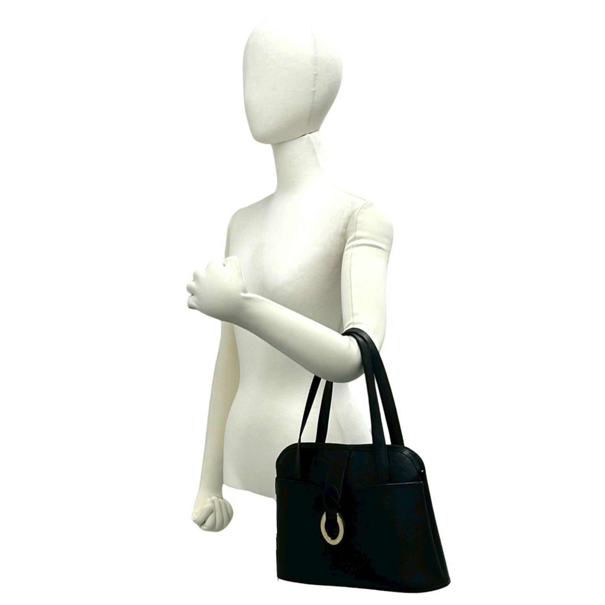 Dior Christian Dior Vintage Logo Hardware Leather Handbag Tote Bag Mini Boston Black 83742 Size ONE SIZE - 2 Thumbnail