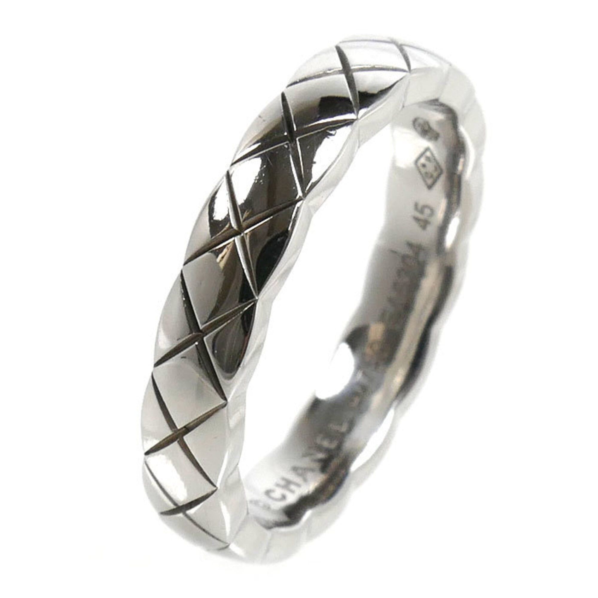 Chanel CHANEL 18KWG White Gold Coco Crush Ring J11793 45 3.4g Women's Size ONE SIZE - 2 Thumbnail