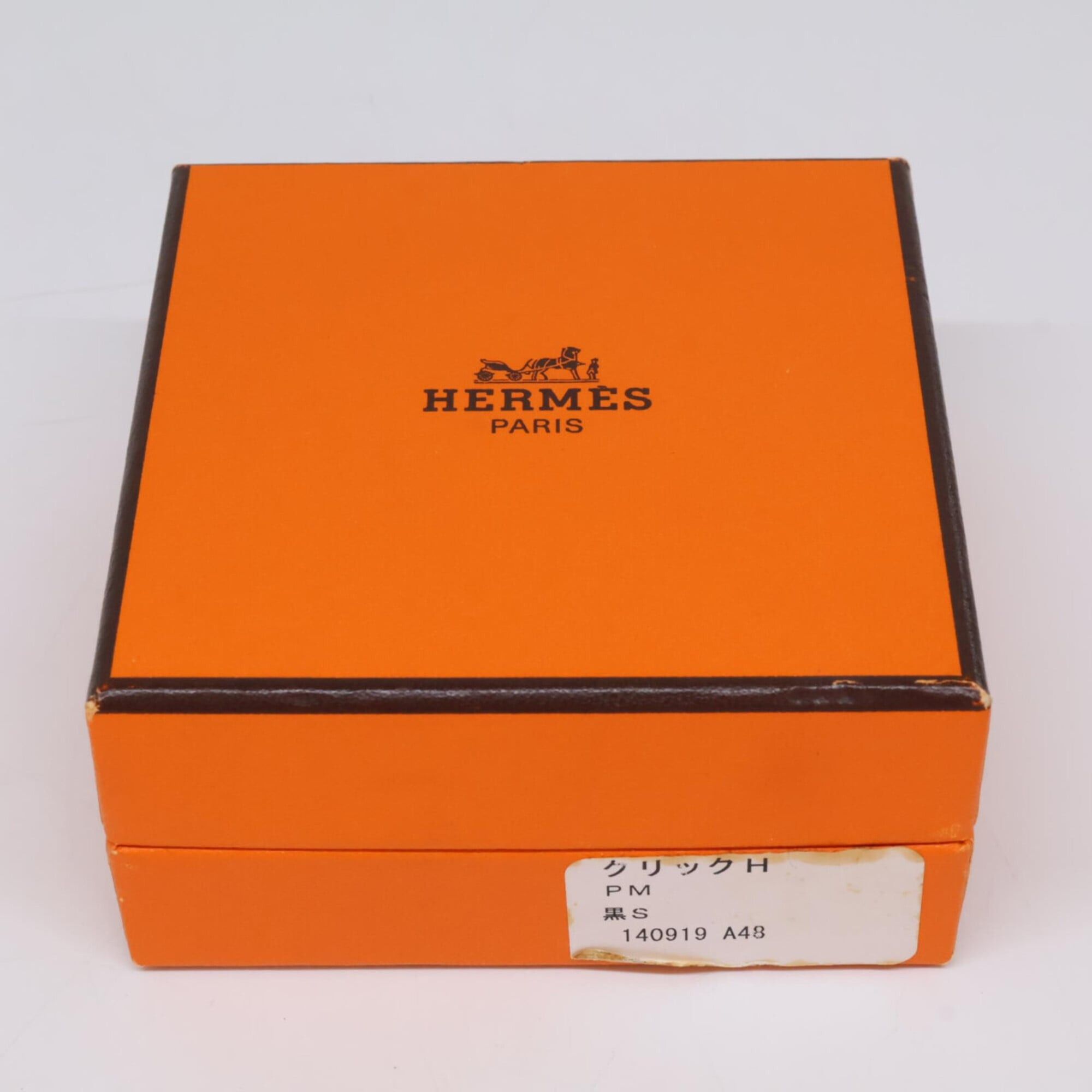 Hermes HERMES Click H PM Bangle, Silver/Black, Women's Size ONE SIZE - 9 Thumbnail