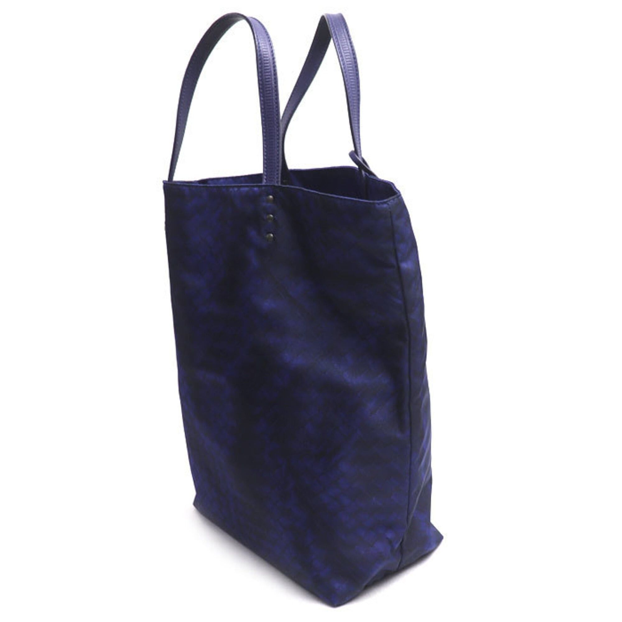 Bottega Veneta BOTTEGA VENETA Intreccio Illusion Tote Bag, Blue/Black, 299871, Women's Size ONE SIZE - 2 Thumbnail