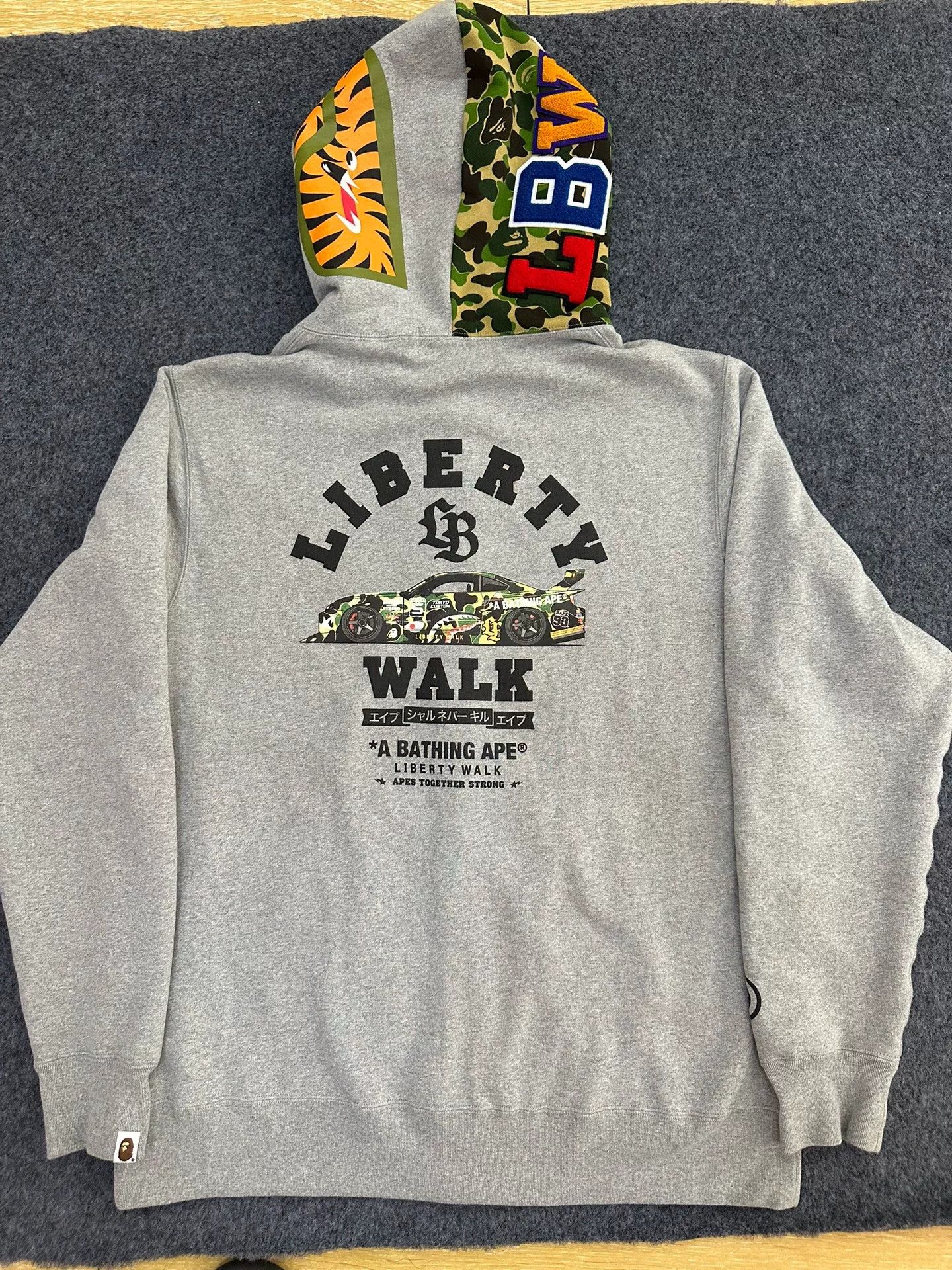 Bape Bape x Liberty Walk Shark Hoodie Gray Size XXL Size US XXL / EU 58 / 5 - 3 Thumbnail
