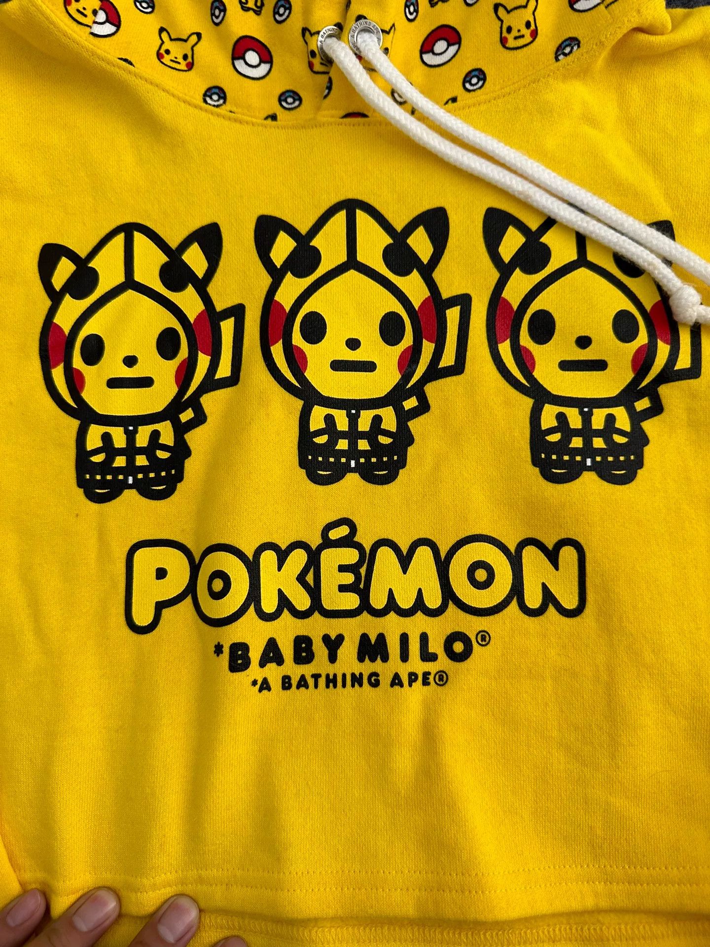 Bape A Bathing Ape x Pokemon Pikachu Hoodie One Size Size ONE SIZE - 3 Thumbnail