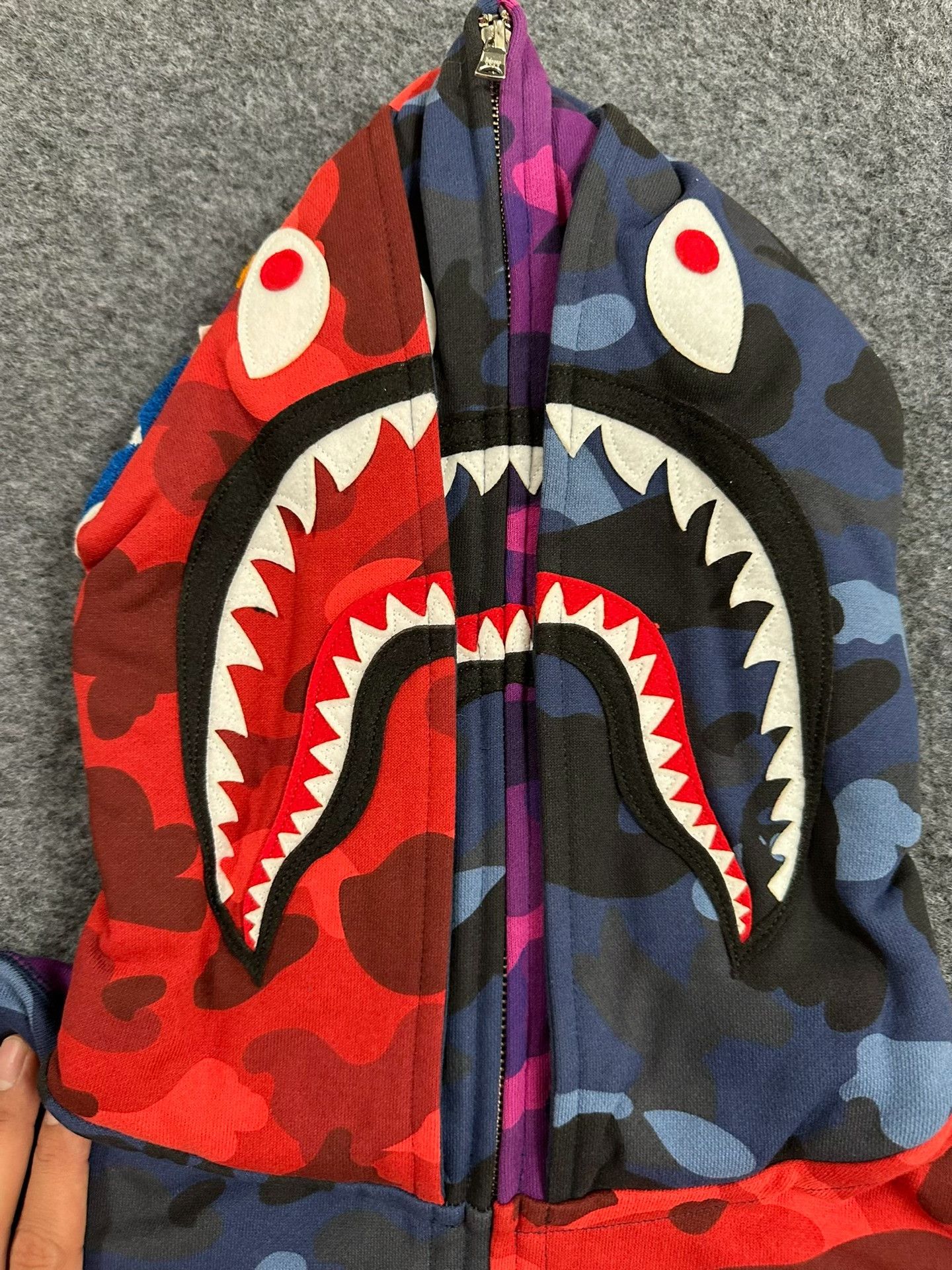 Bape Bape Patchwork Shark Hoodie Size XL Size US XL / EU 56 / 4 - 4 Thumbnail