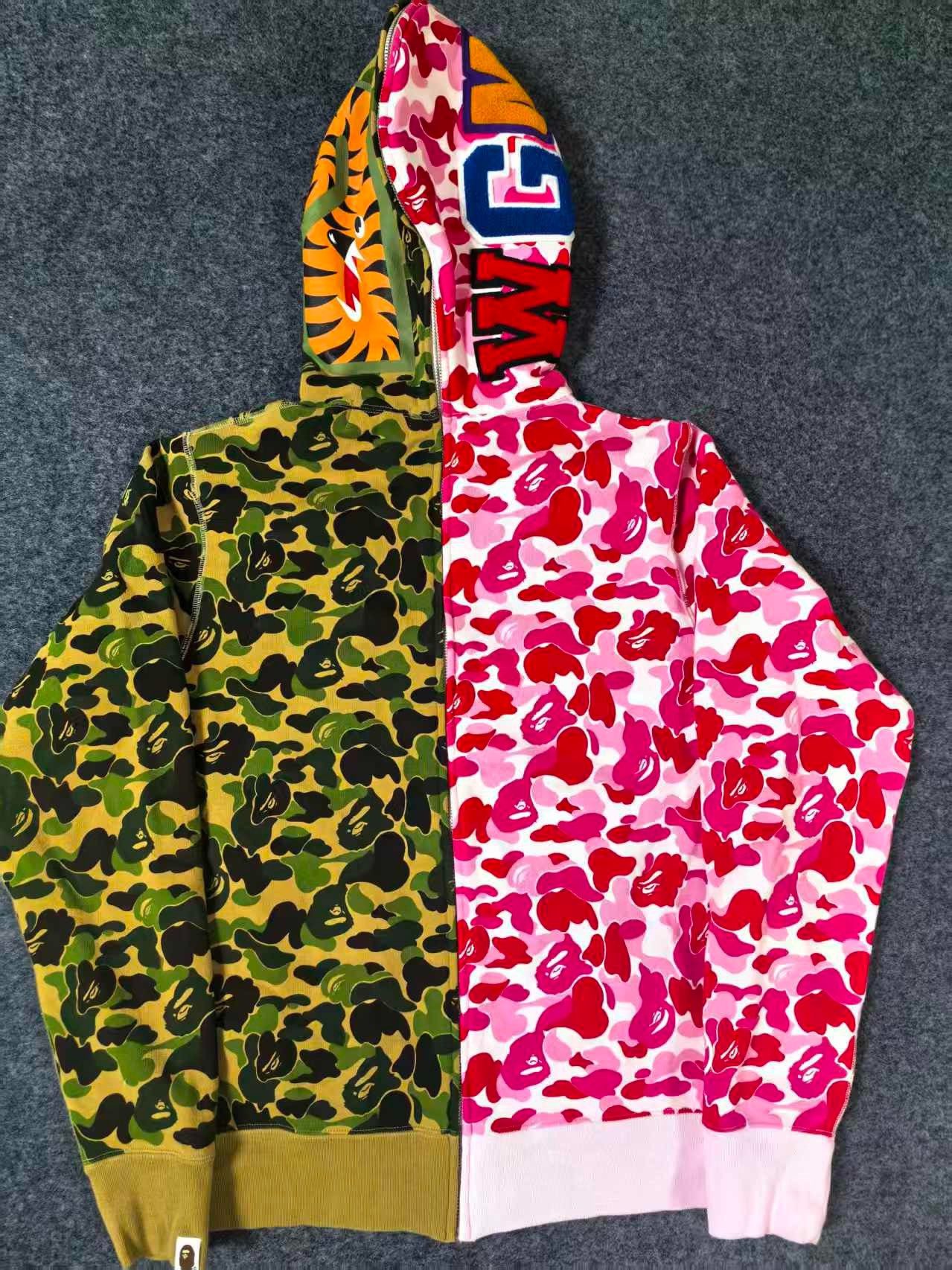 Bape BAPE Split Camo Shark Hoodie Size M Size US M / EU 48-50 / 2 - 3 Thumbnail