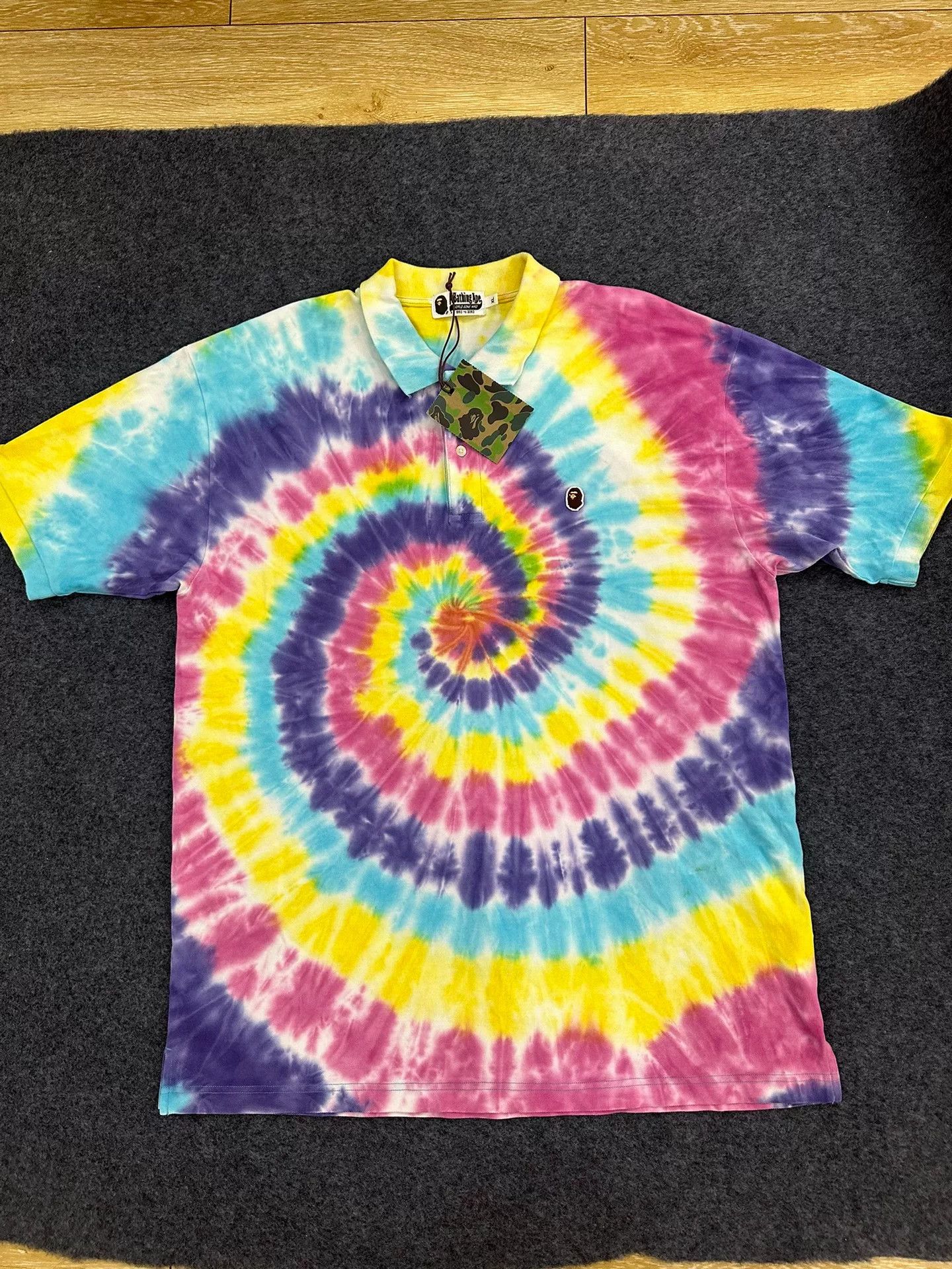 Bape BAPE Tie-Dye Polo Shirt XL Size US XL / EU 56 / 4 - 2 Thumbnail