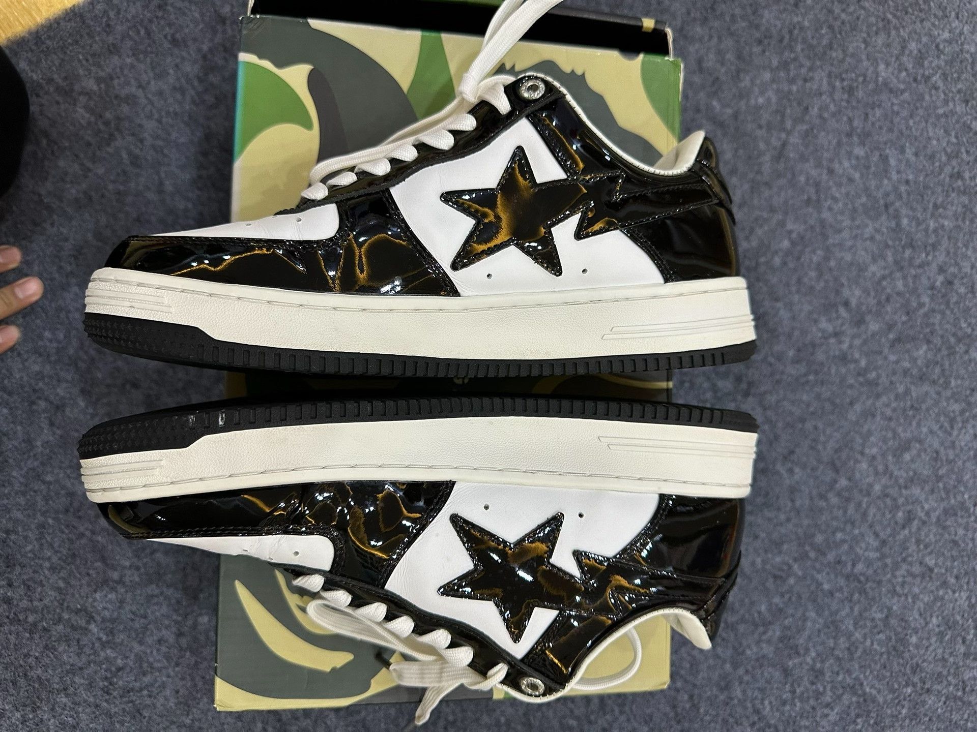 Bape Bape Sta Patent Leather Panda Sneakers US 10 Size US 10 / EU 43 - 3 Thumbnail