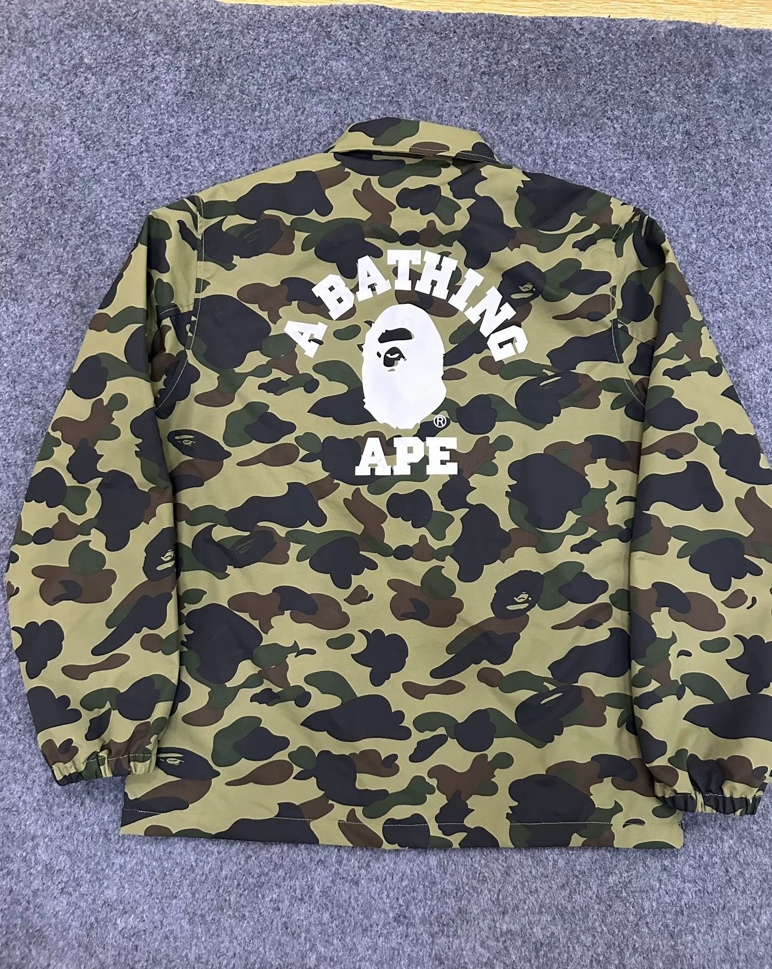 Bape BAPE Green Camo Ape Coach Jacket Size XL Size US XL / EU 56 / 4 - 3 Thumbnail