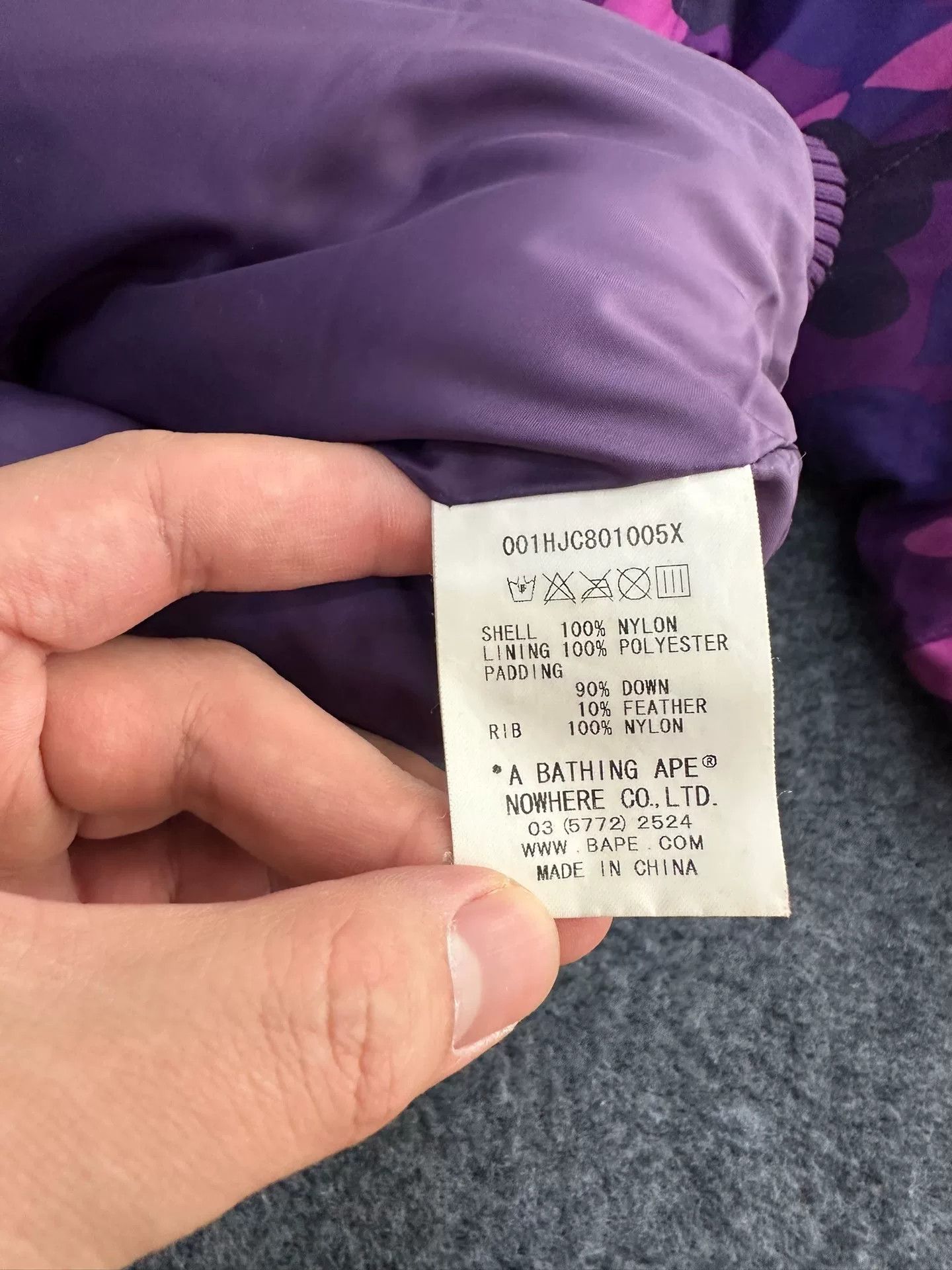 Bape BAPE Purple Camo Shark Down Jacket Size M Size US M / EU 48-50 / 2 - 5 Thumbnail
