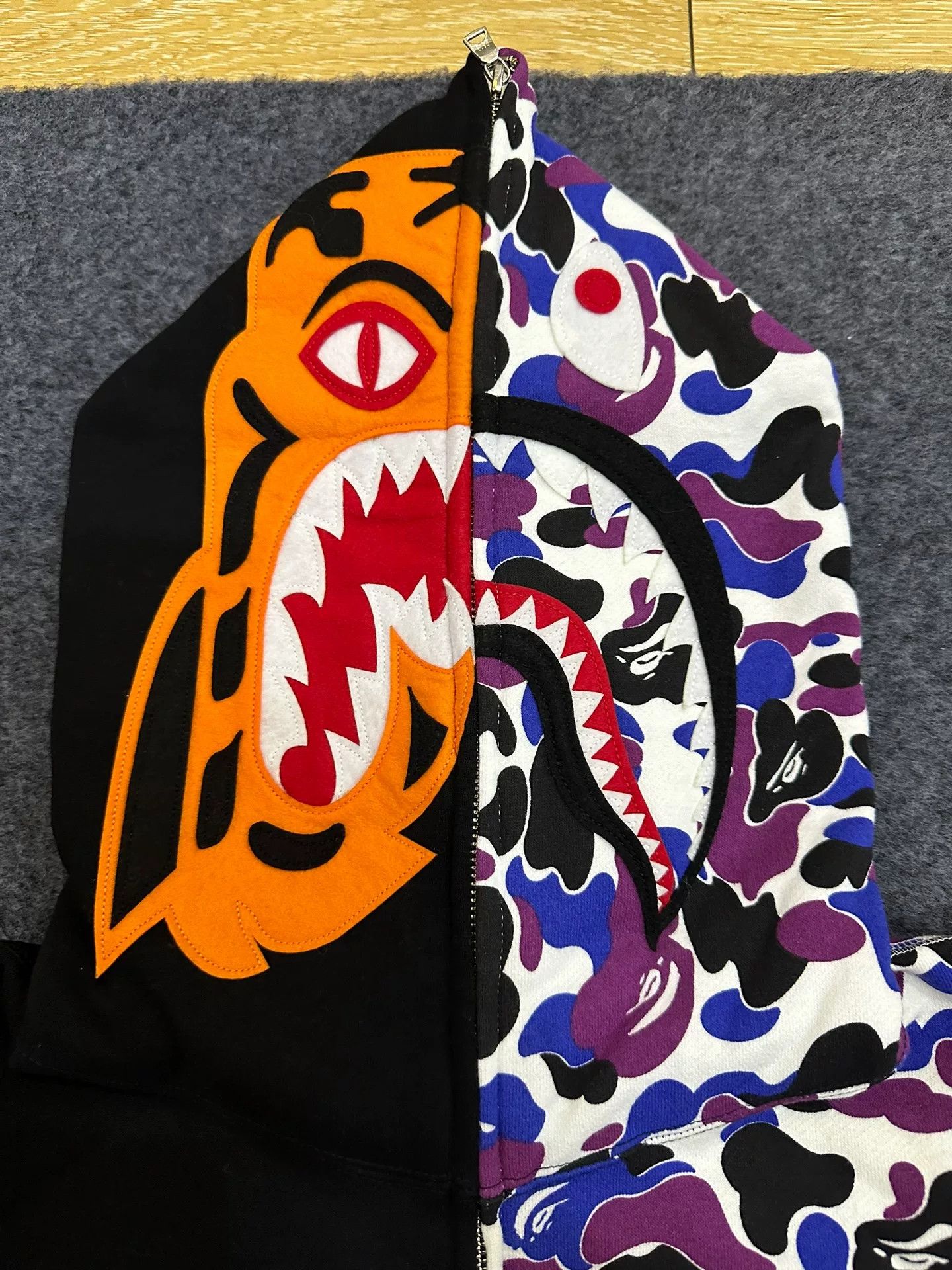 Bape Bape Multi Camo Shark Hoodie Size XXL Size US XXL / EU 58 / 5 - 4 Thumbnail