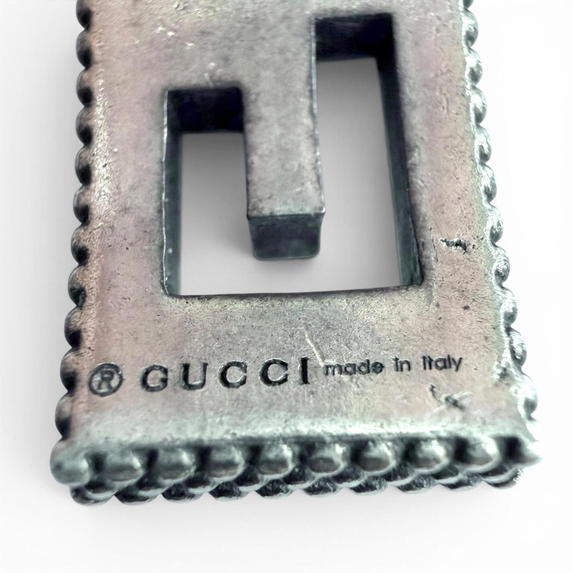 Gucci GUCCI 551919 Square G Arabesque G-Cube Bangle Bracelet, Silver, Size 16, Made in Italy, Weight 28.5g, Women's. Size ONE SIZE - 7 Thumbnail