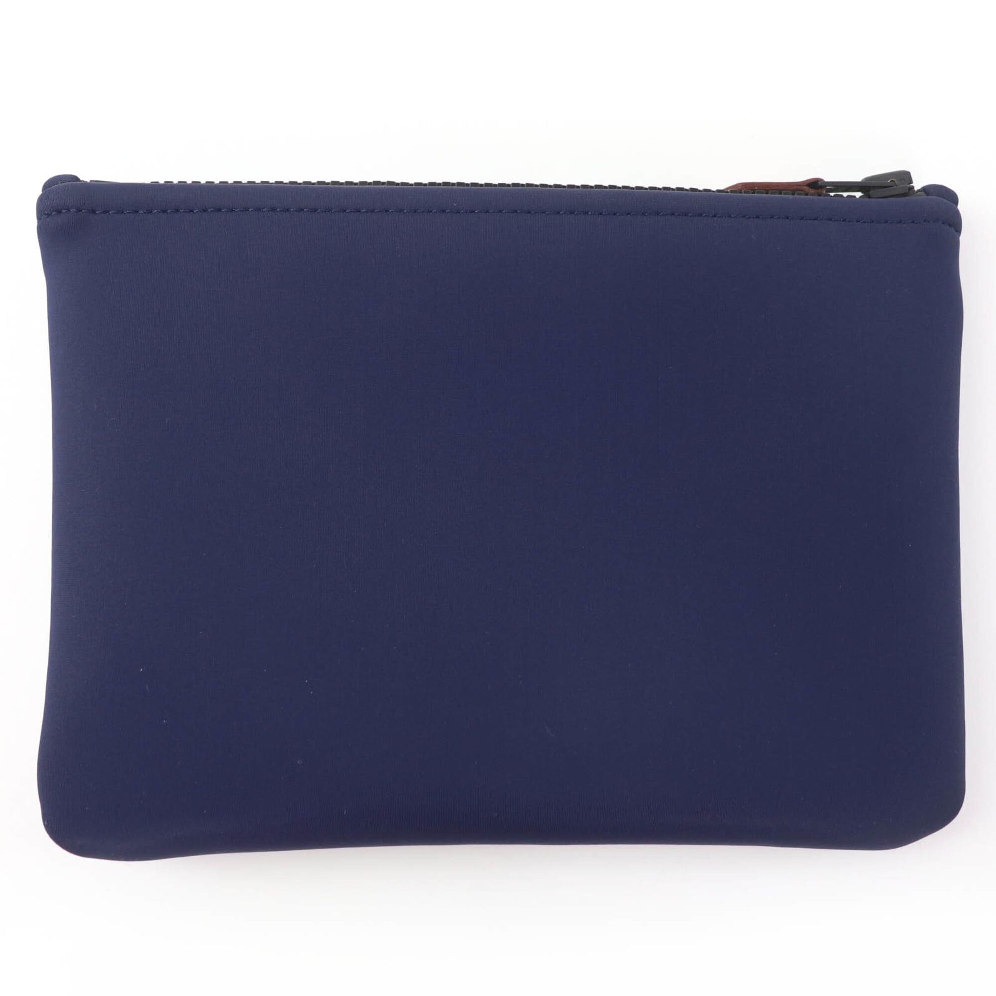 Hermes HERMES Trouse Flat PM Neoban Black Hardware Logo Zip Pouch Navy Made in France Women's Size ONE SIZE - 2 Thumbnail