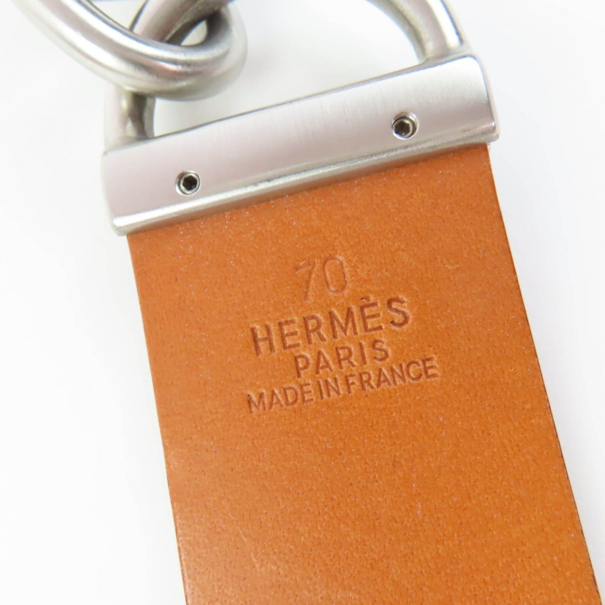 Hermes HERMES Vintage Silver Hardware Margiela Era Chaine d'Ancre Leather Belt Brown 70 □C Stamp Made in France Women's with Box Size ONE SIZE - 8 Thumbnail