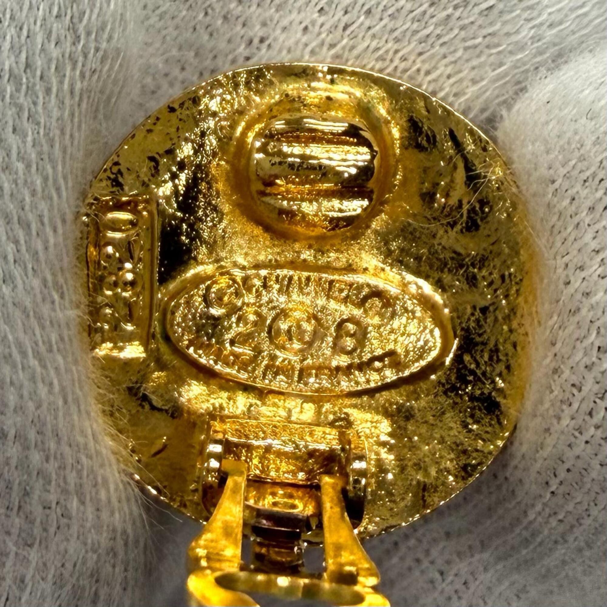 Chanel CHANEL Vintage 28 Coco Mark Logo Earrings, Gold, Made in France, Women's Size ONE SIZE - 7 Thumbnail