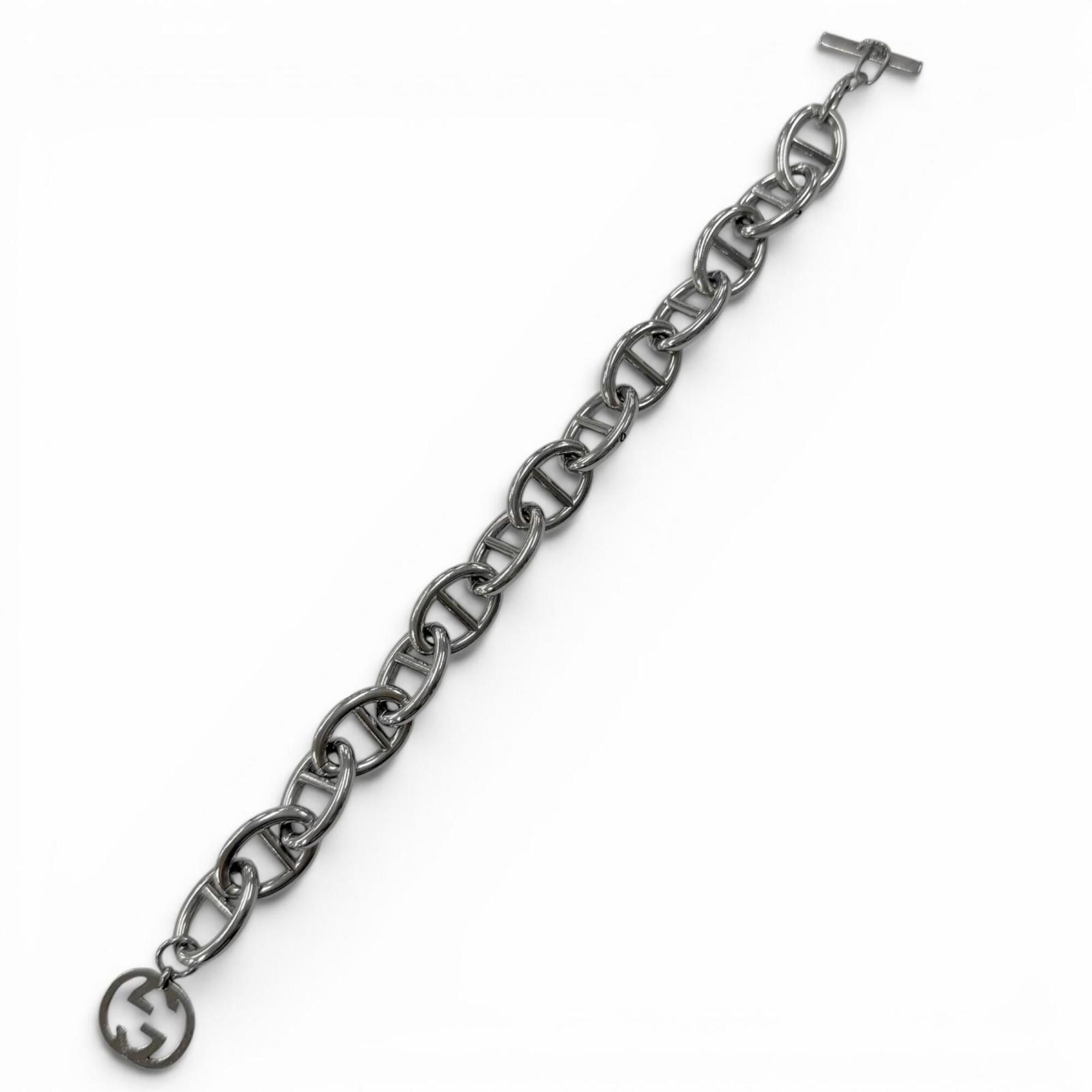 Gucci GUCCI Vintage Anchor Chain Interlocking G Bracelet, Silver, Men's & Women's Accessory Size ONE SIZE - 2 Thumbnail
