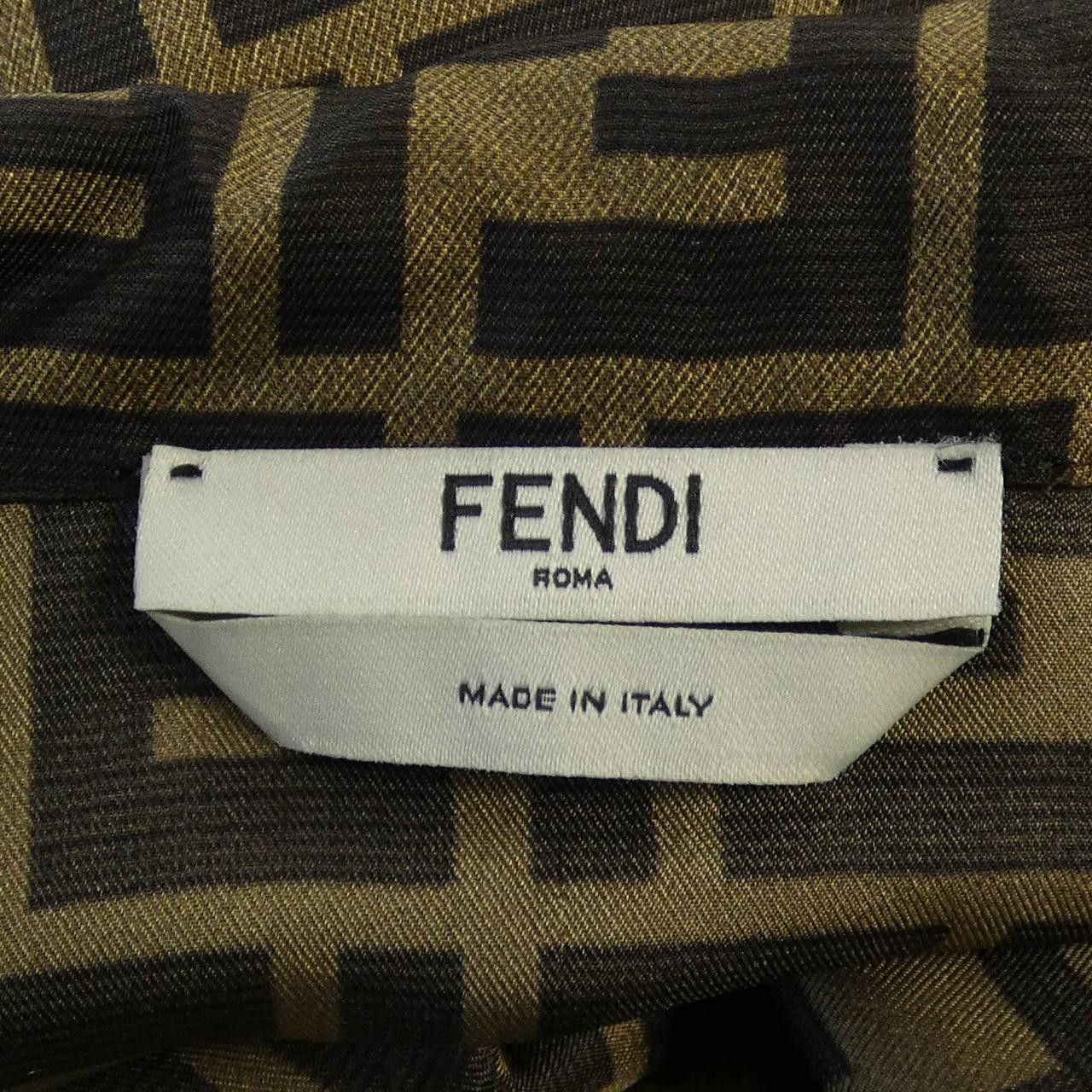 Fendi Fendi Fendi Twill Silk Shirt Textile Tops FS6993A8G3 DUTY FREE for USA Size ONE SIZE - 4 Thumbnail