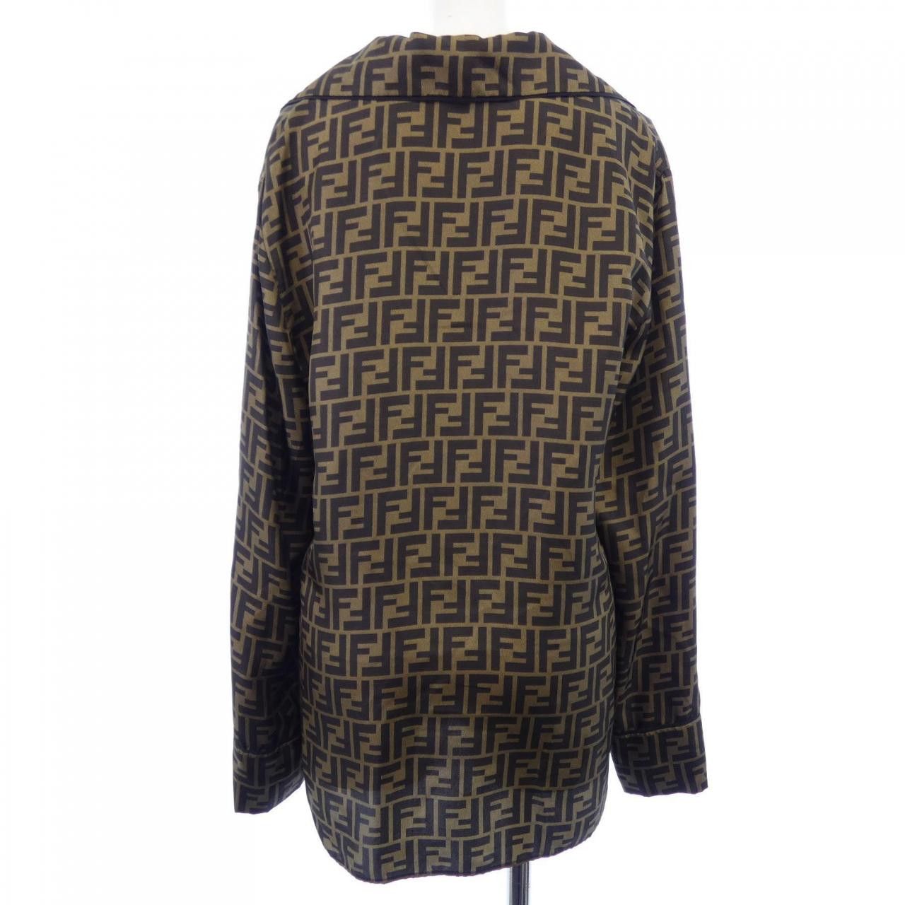 Fendi Fendi Fendi Twill Silk Shirt Textile Tops FS6993A8G3 DUTY FREE for USA Size ONE SIZE - 2 Thumbnail