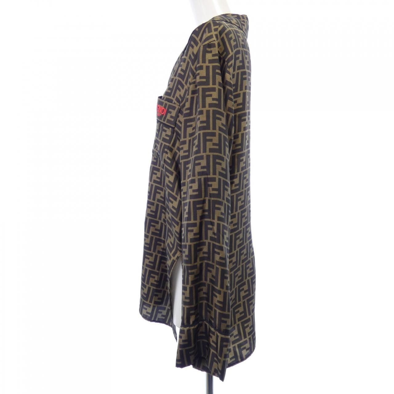 Fendi Fendi Fendi Twill Silk Shirt Textile Tops FS6993A8G3 DUTY FREE for USA Size ONE SIZE - 8 Thumbnail