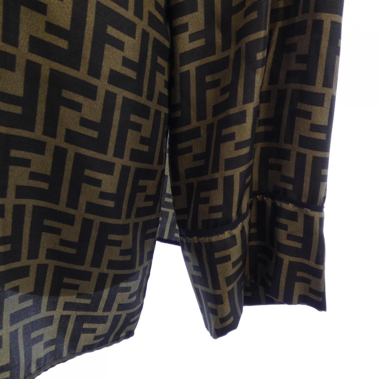 Fendi Fendi Fendi Twill Silk Shirt Textile Tops FS6993A8G3 DUTY FREE for USA Size ONE SIZE - 6 Thumbnail
