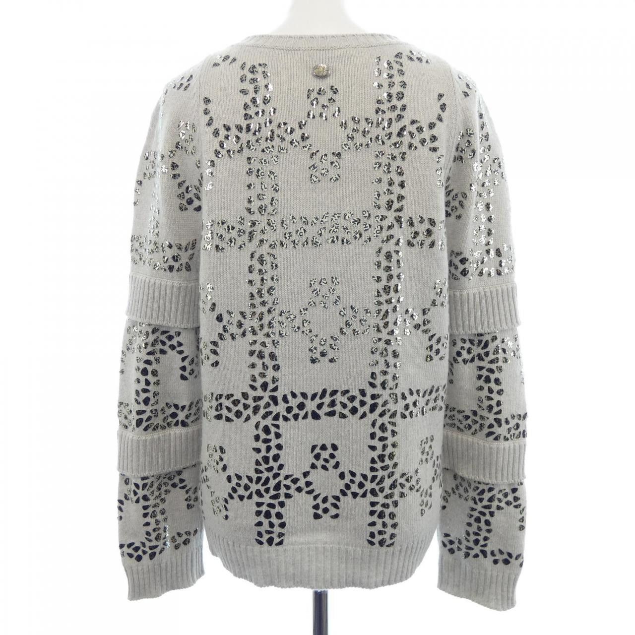 Chanel Chanel Chanel Cashmere Knit Textile Tops P57751K07576 DUTY FREE for USA Size ONE SIZE - 2 Thumbnail