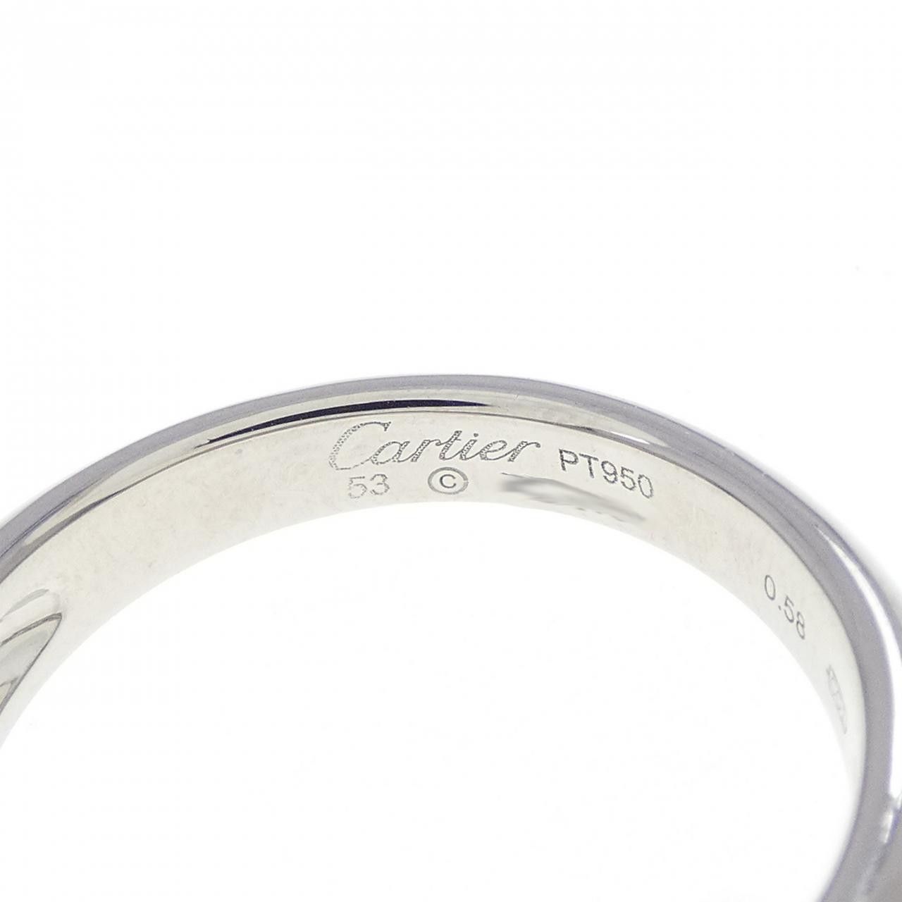 Cartier Cartier Cartier C de Cartier Platinum Ring Size 13 Precious Metal Ring DUTY FREE for USA Size ONE SIZE - 4 Thumbnail