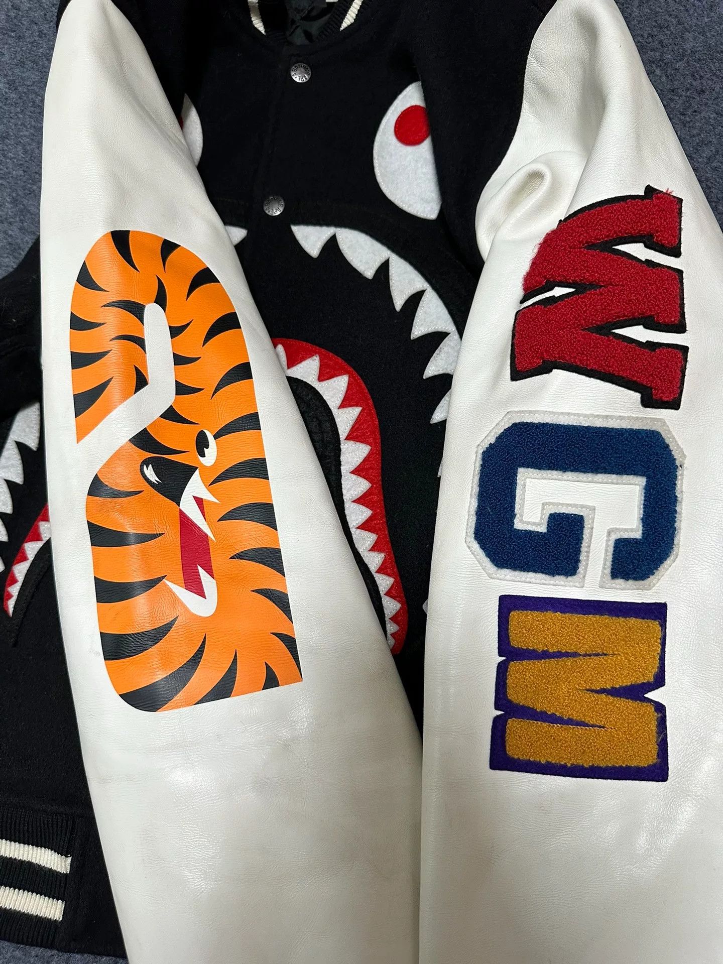 Bape BAPE Shark Tiger Varsity Jacket Size XL Size US XL / EU 56 / 4 - 6 Thumbnail