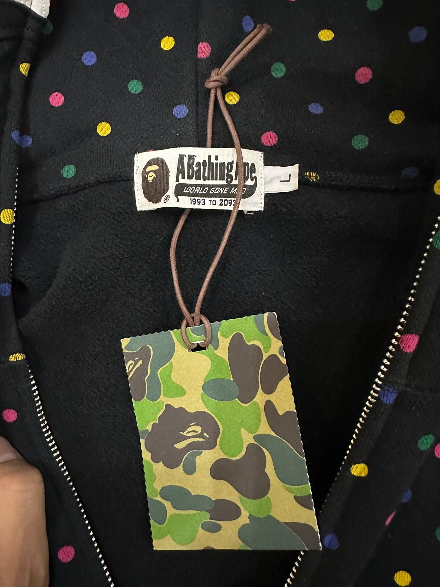 Bape BAPE Polka Dot Shark Hoodie Size L Size US L / EU 52-54 / 3 - 5 Thumbnail
