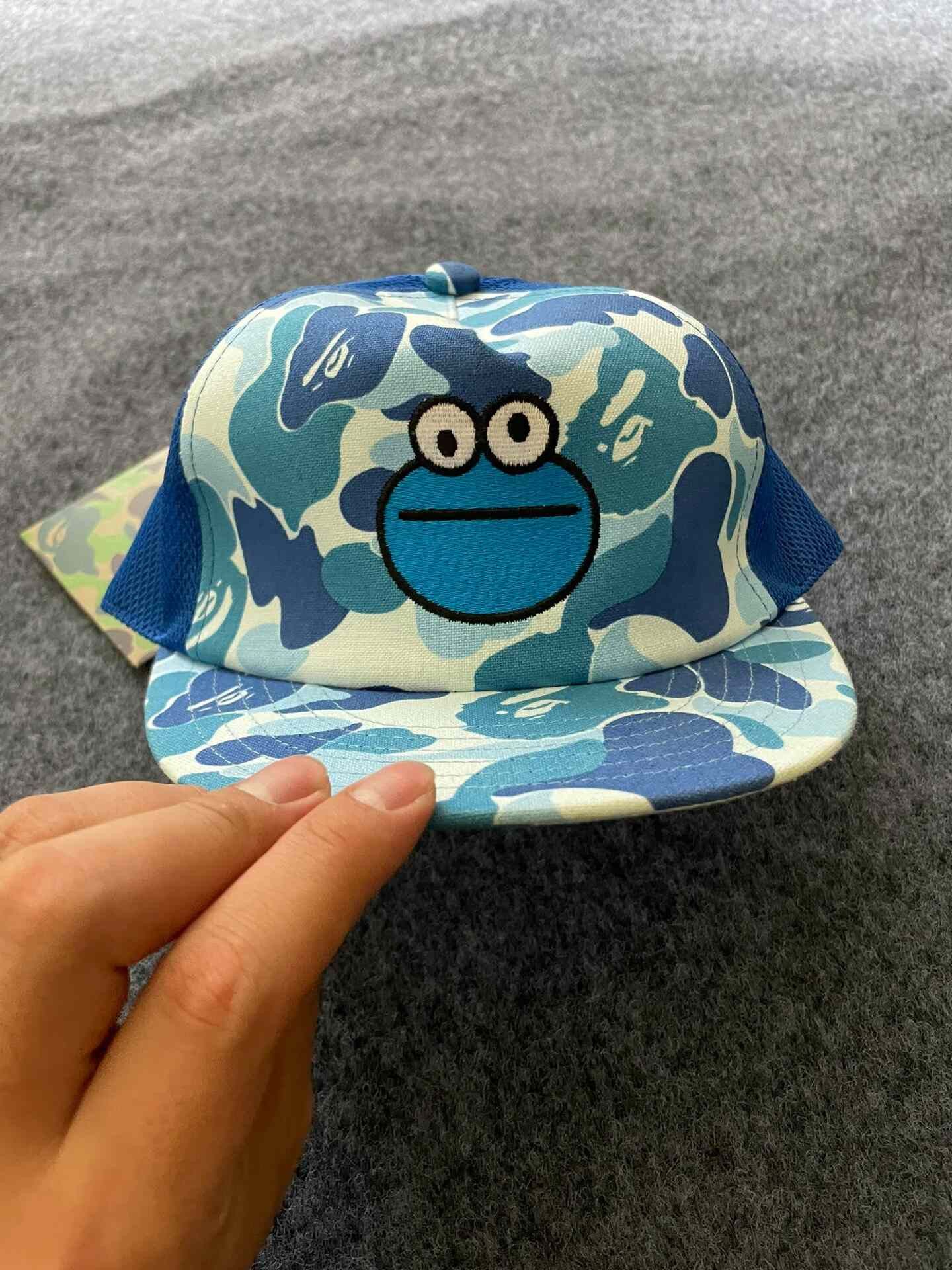 Bape Bape x Sesame Street Cookie Monster Trucker Hat ONE SIZE Size ONE SIZE - 2 Thumbnail