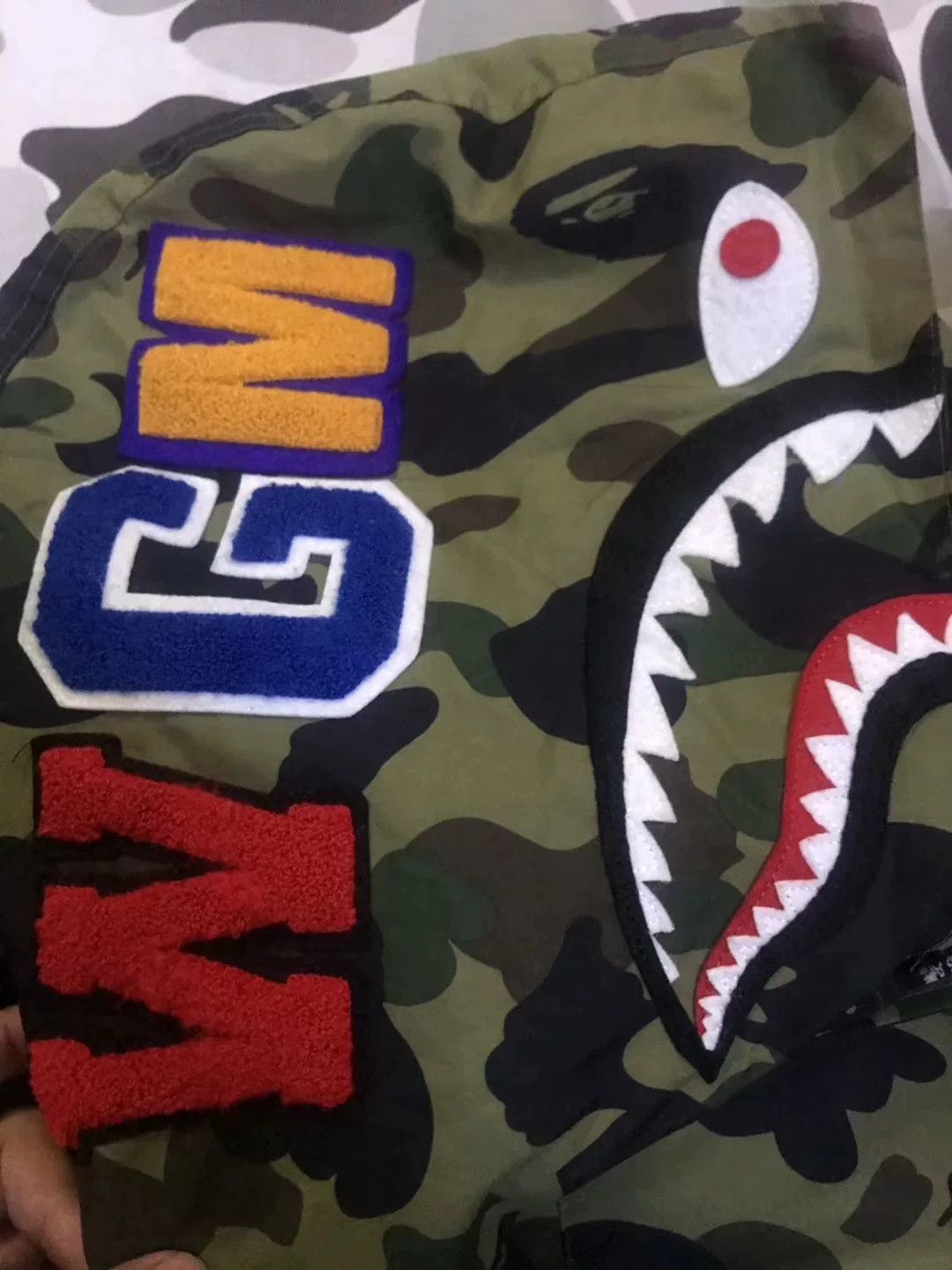 Bape A Bathing Ape Green Camo Shark Jacket XL Size US XL / EU 56 / 4 - 4 Thumbnail