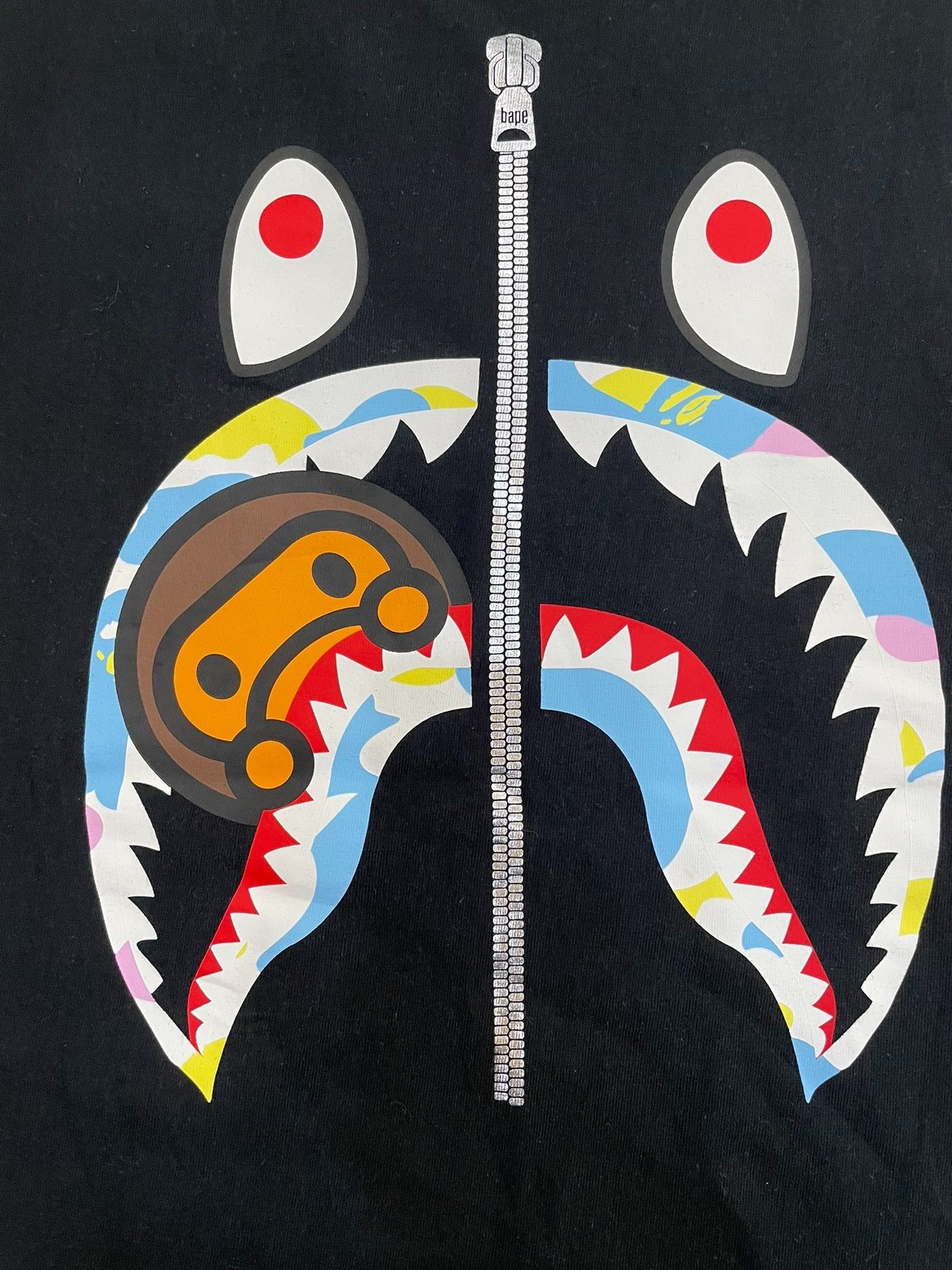 Bape A BATHING APE Shark Graphic T-Shirt L Size US L / EU 52-54 / 3 - 3 Thumbnail