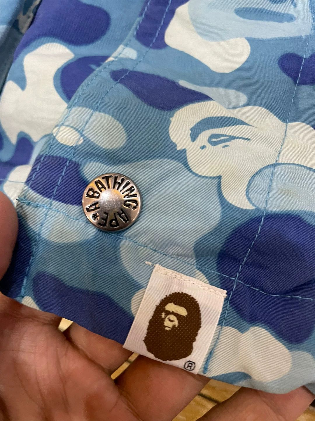 Bape Bape Blue Camo Down Jacket Size XL Size US XL / EU 56 / 4 - 4 Thumbnail