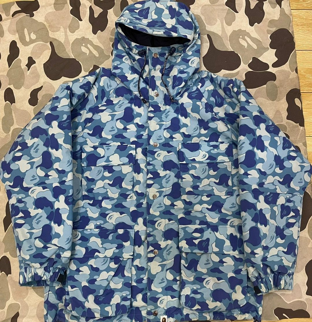 Bape Bape Blue Camo Down Jacket Size XL Size US XL / EU 56 / 4 - 2 Thumbnail
