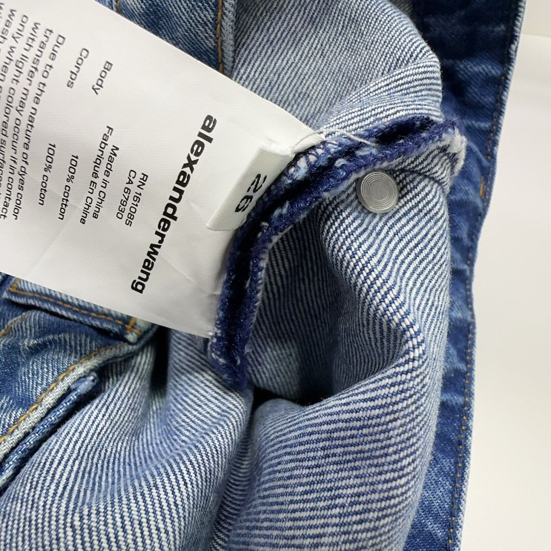 Alexander Wang Alexander Wang Blue Denim Mini Skirt Size 26 Size 26" / US 2 / IT 38 - 3 Thumbnail