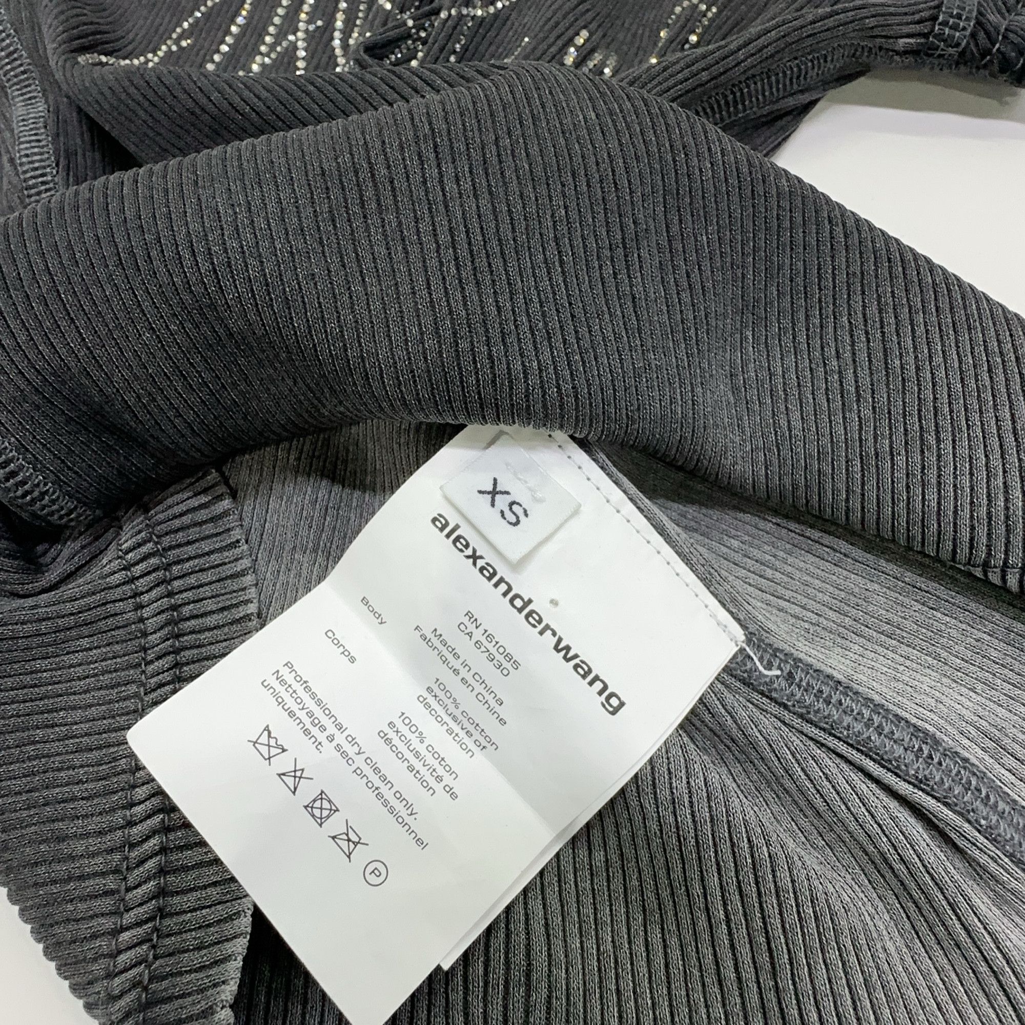 Alexander Wang Alexander Wang Crystal Logo Crop Top XS Size XS / US 0-2 / IT 36-38 - 4 Thumbnail