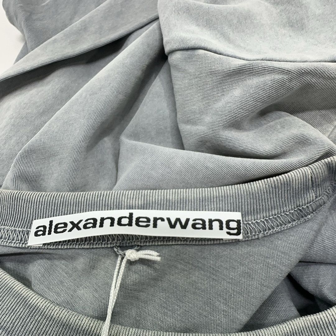 Alexander Wang Alexander Wang Acid Wash Long Sleeve T-Shirt Gray Size M Size US M / EU 48-50 / 2 - 3 Thumbnail