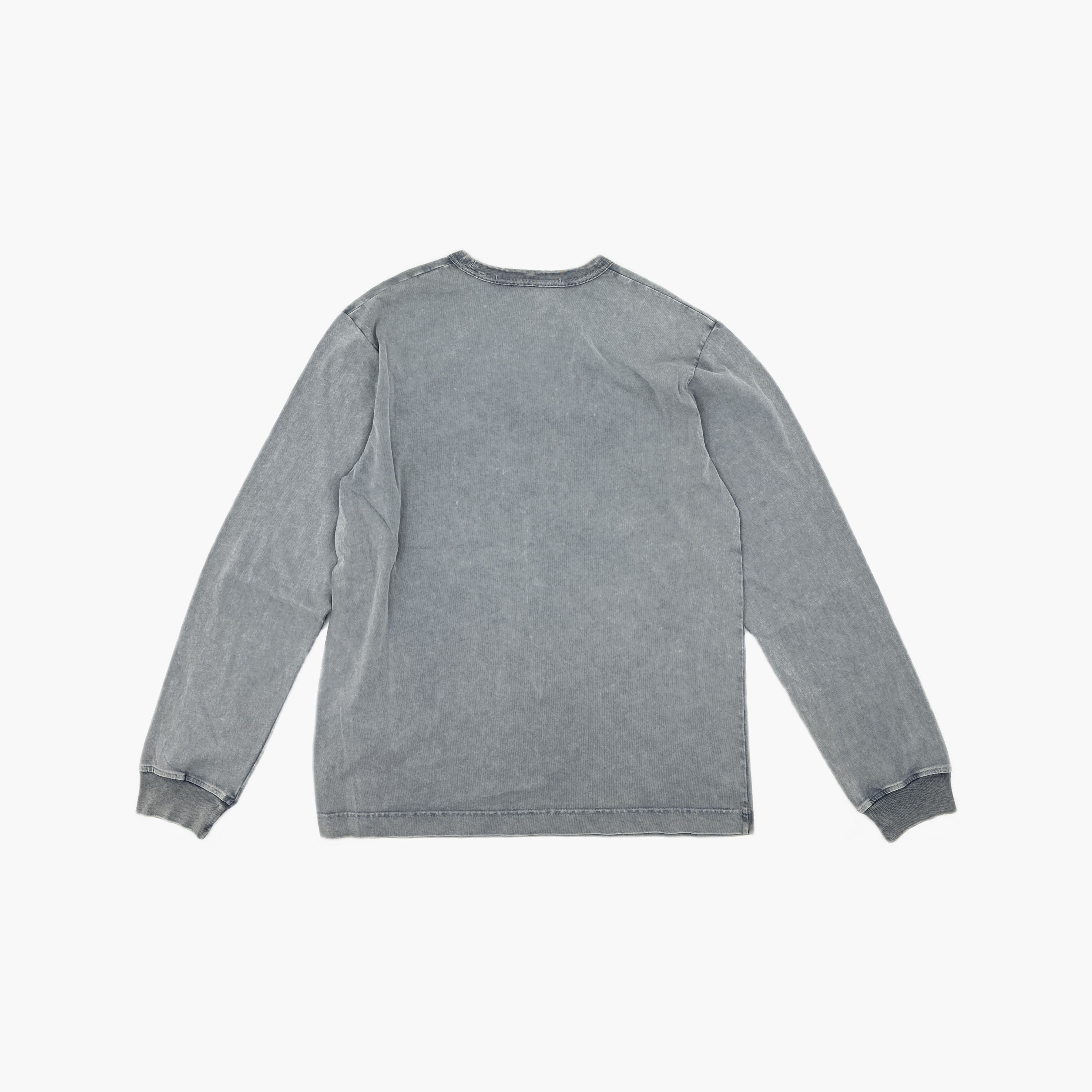Alexander Wang Alexander Wang Acid Wash Long Sleeve T-Shirt Gray Size M Size US M / EU 48-50 / 2 - 2 Thumbnail