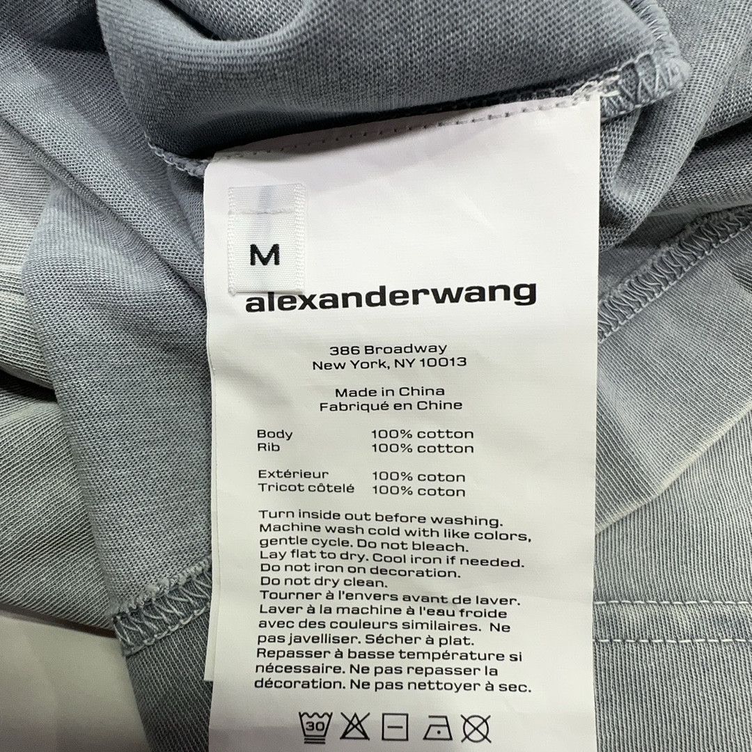 Alexander Wang Alexander Wang Acid Wash Long Sleeve T-Shirt Gray Size M Size US M / EU 48-50 / 2 - 5 Thumbnail