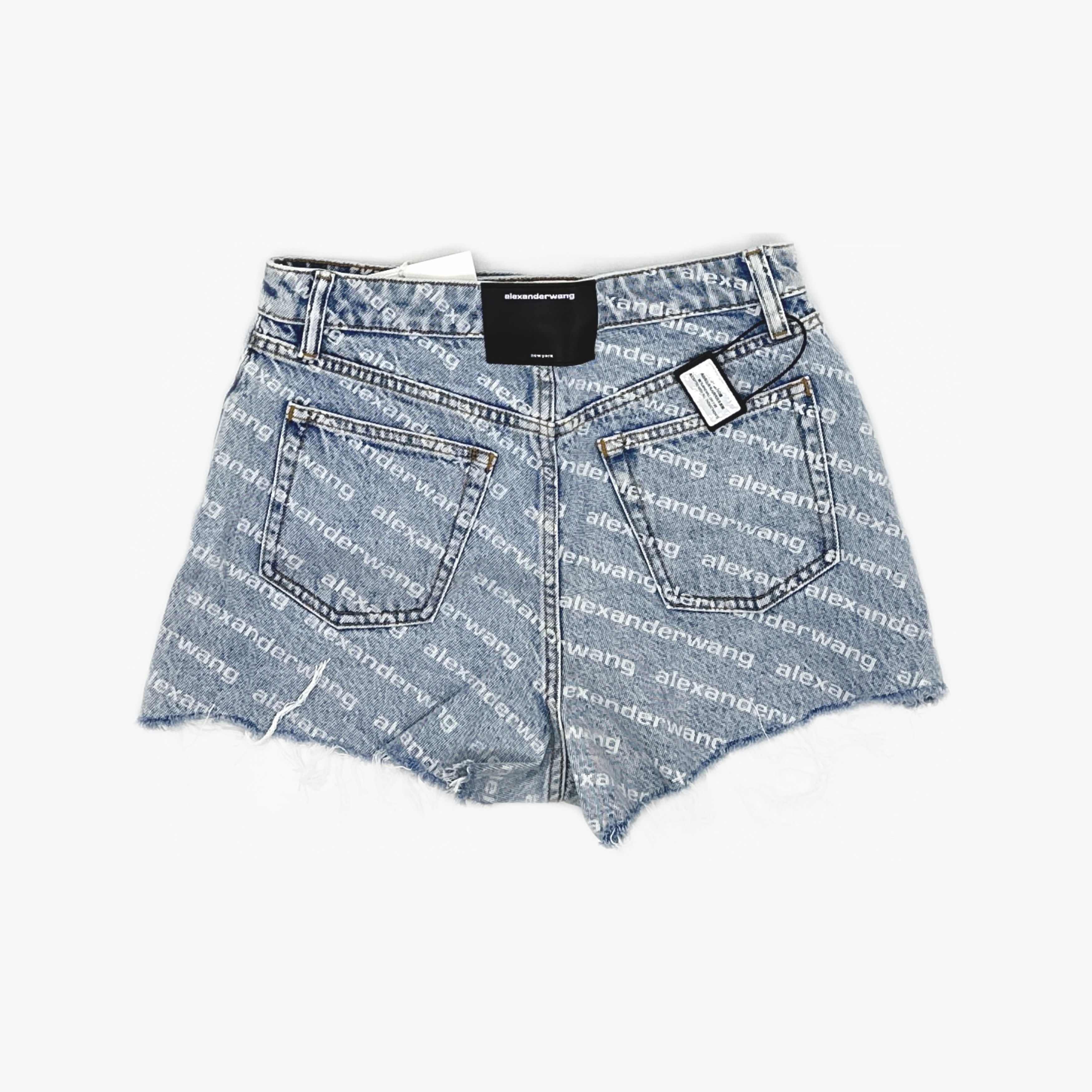Alexander Wang Alexander Wang Logo Denim Shorts Size 28 Size 28" / US 6 / IT 42 - 2 Thumbnail