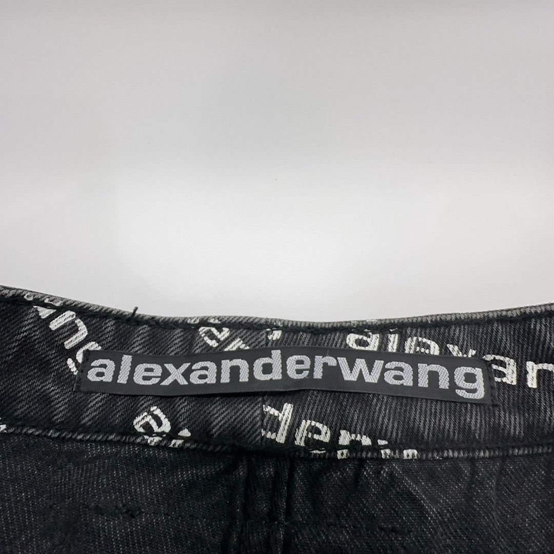 Alexander Wang Alexander Wang Logo Print Denim Shorts Size 27 Size 27" / US 4 / IT 40 - 3 Thumbnail
