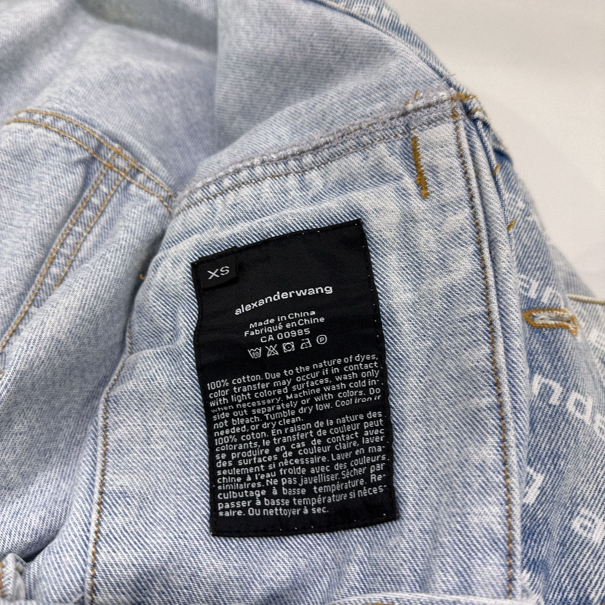Alexander Wang Alexander Wang Logo Print Denim Jacket XS Size XS / US 0-2 / IT 36-38 - 4 Thumbnail