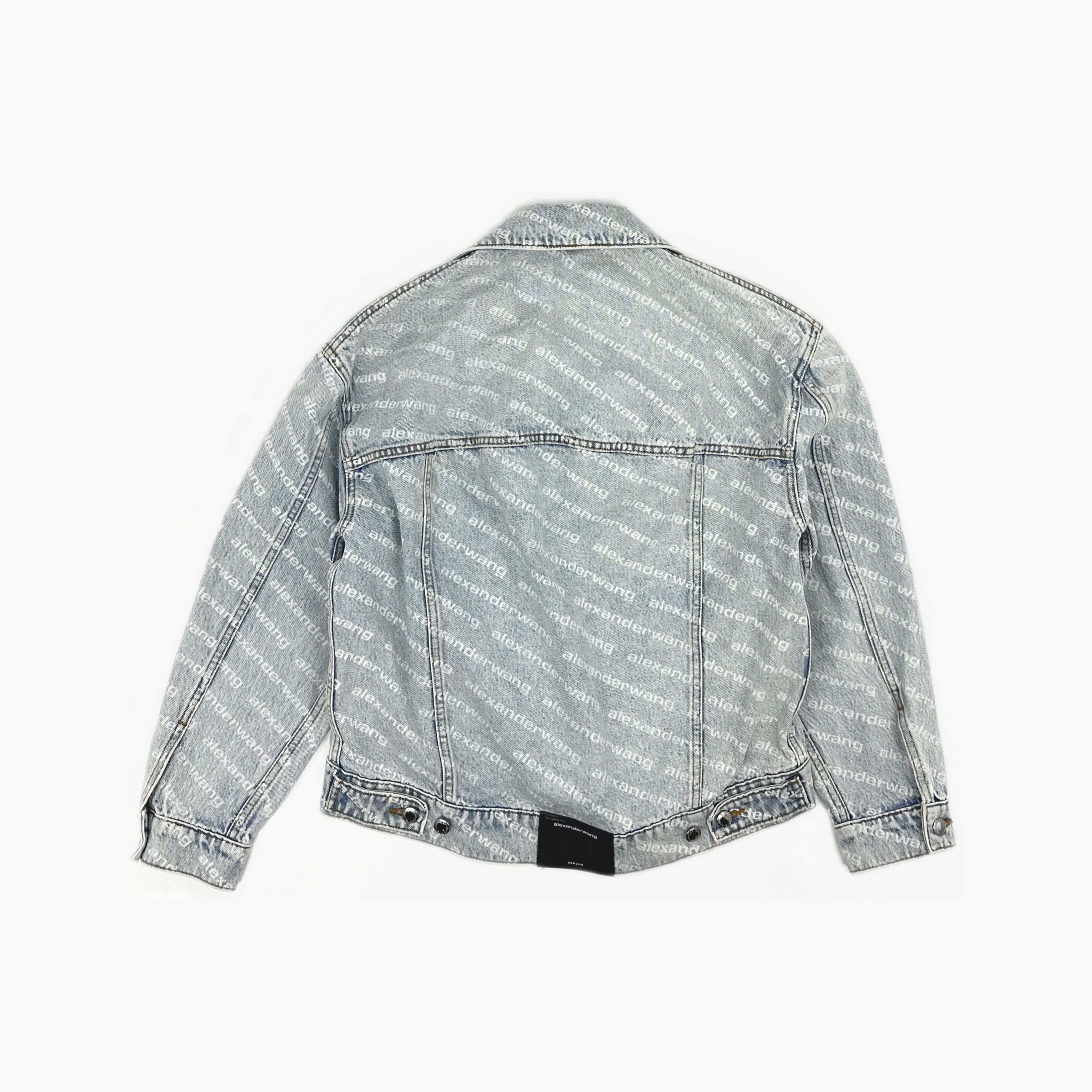 Alexander Wang Alexander Wang Logo Print Denim Jacket XS Size XS / US 0-2 / IT 36-38 - 2 Thumbnail