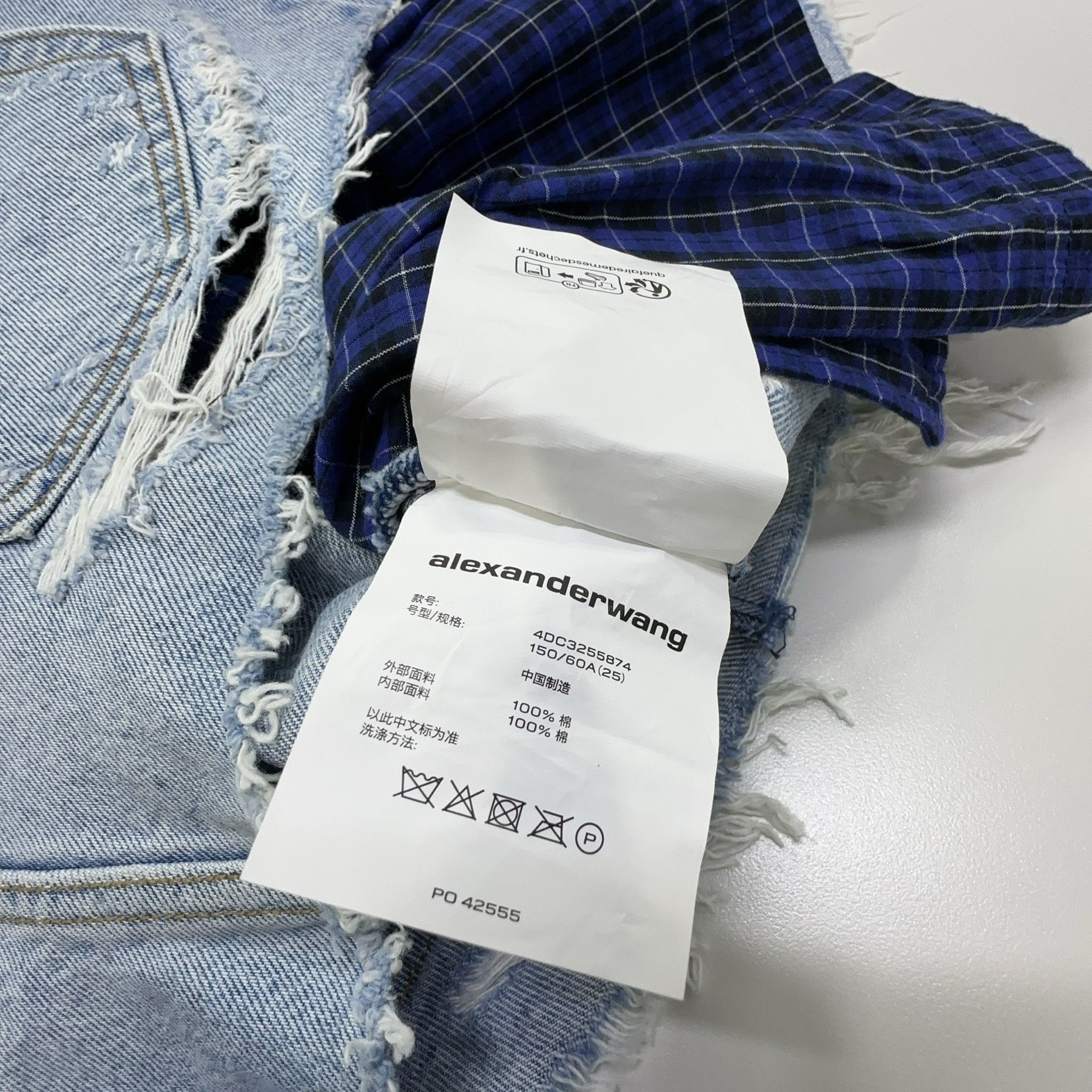 Alexander Wang Alexander Wang Plaid Waistband Denim Shorts Size 25 Size 25" / US 0 / IT 36 - 3 Thumbnail