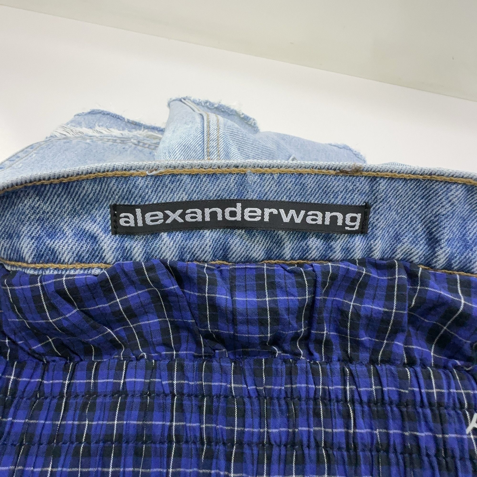 Alexander Wang Alexander Wang Plaid Waistband Denim Shorts Size 25 Size 25" / US 0 / IT 36 - 5 Thumbnail