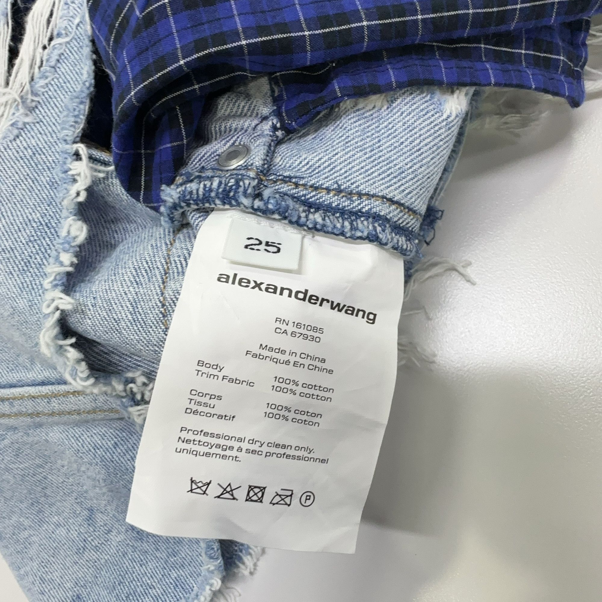 Alexander Wang Alexander Wang Plaid Waistband Denim Shorts Size 25 Size 25" / US 0 / IT 36 - 4 Thumbnail