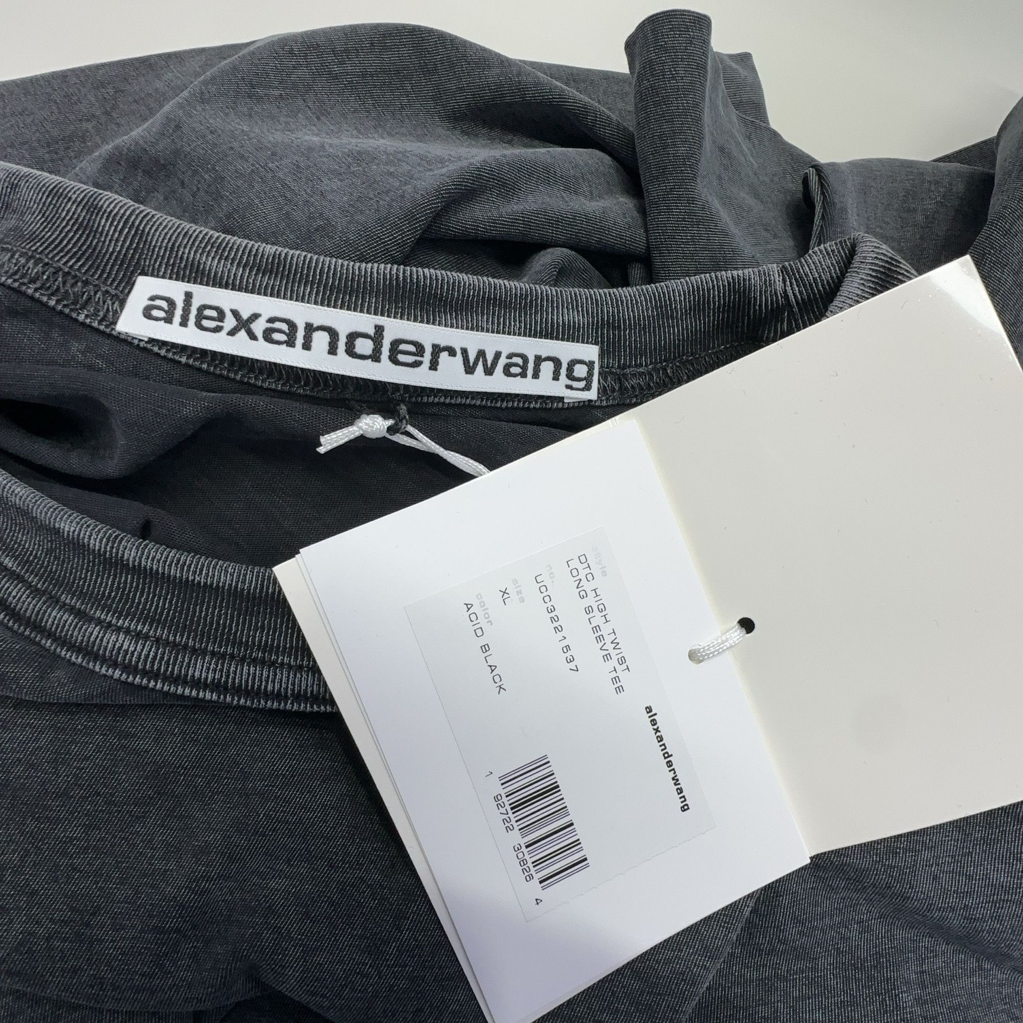 Alexander Wang Alexander Wang Acid Wash Logo Long Sleeve T-Shirt Size XL Size US XL / EU 56 / 4 - 3 Thumbnail