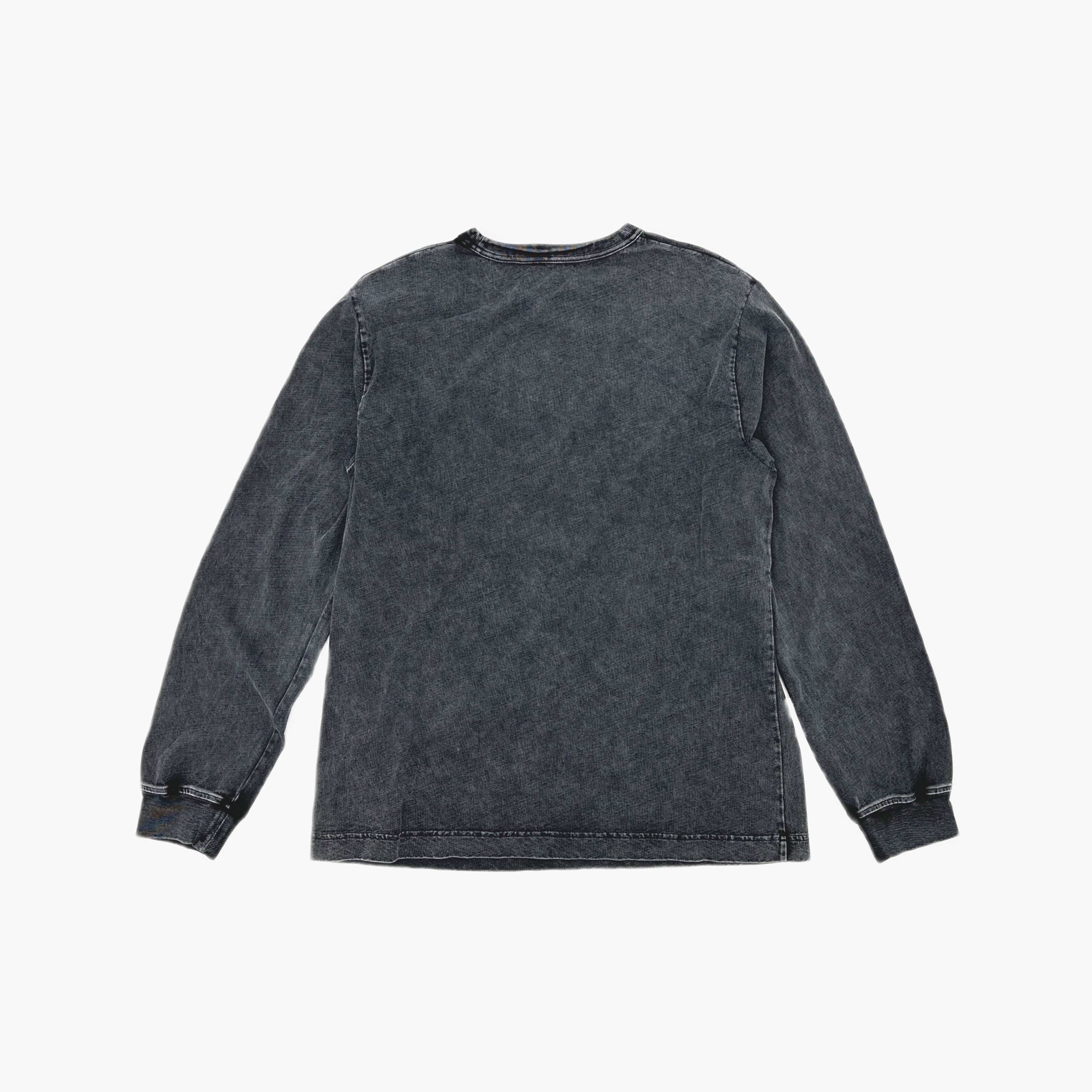 Alexander Wang Alexander Wang Acid Wash Logo Long Sleeve T-Shirt Size XL Size US XL / EU 56 / 4 - 2 Thumbnail