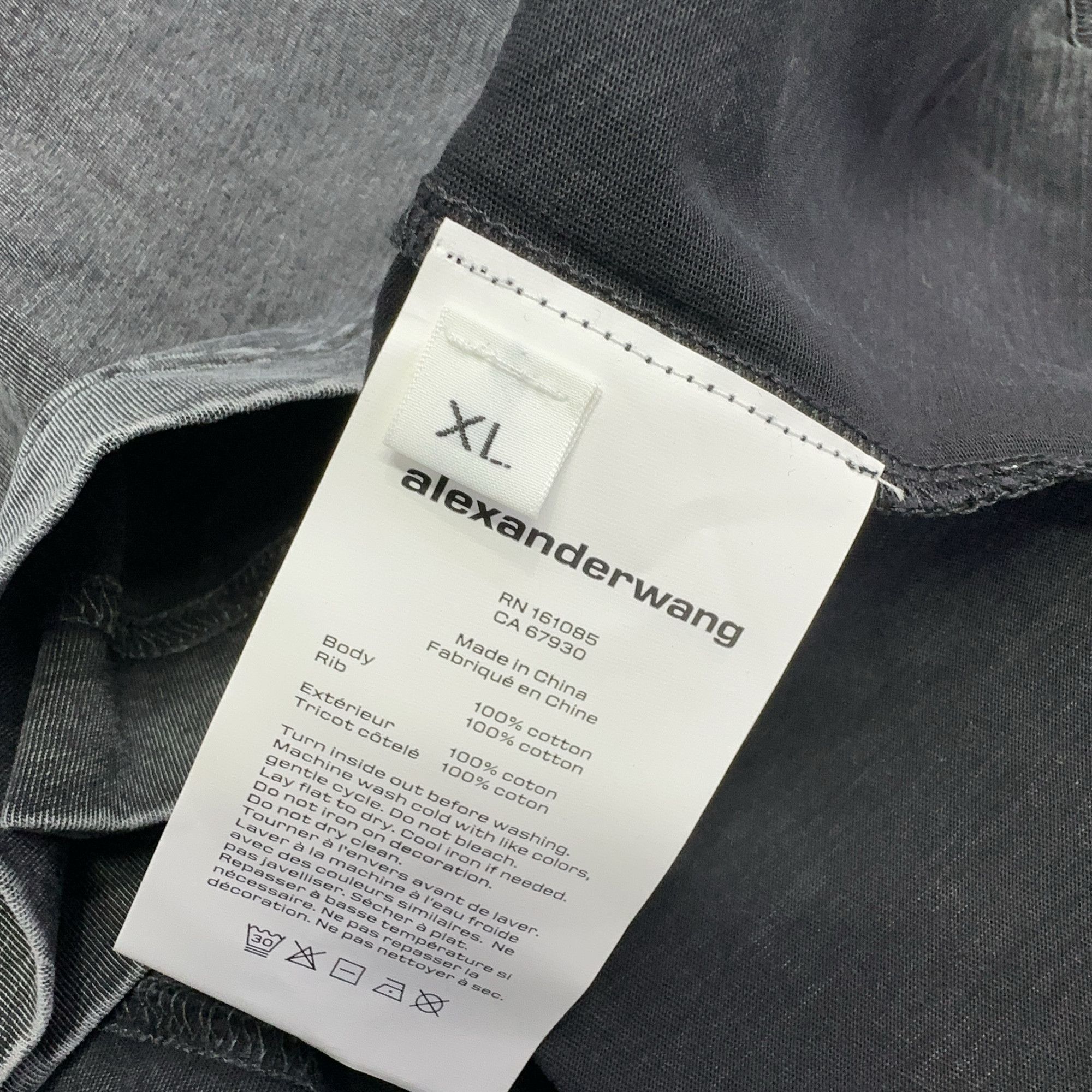 Alexander Wang Alexander Wang Acid Wash Logo Long Sleeve T-Shirt Size XL Size US XL / EU 56 / 4 - 4 Thumbnail